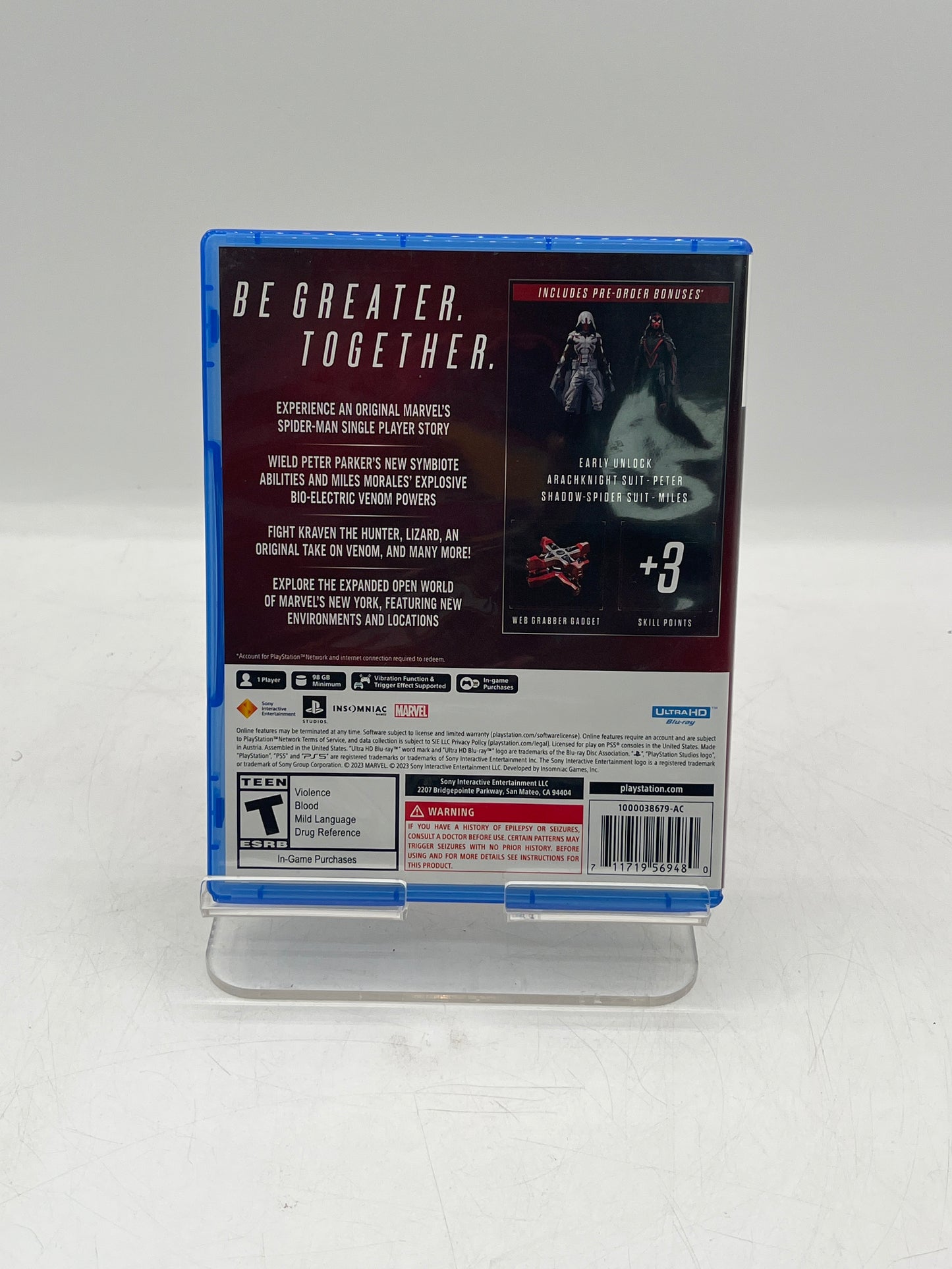 PlayStation 5 Marvel Spiderman 2 Launch Edition - Used with Box