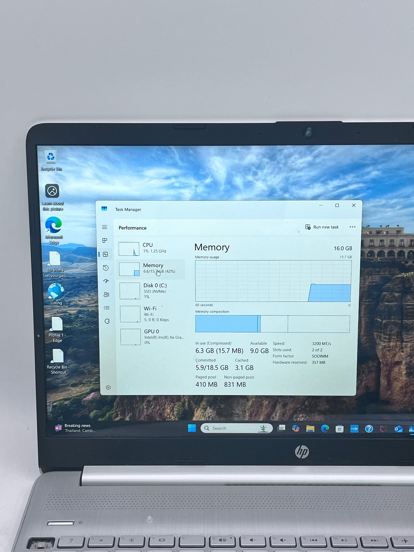 HP 15-dy2073dx Laptop Core i7 16GB 512GB - Silver