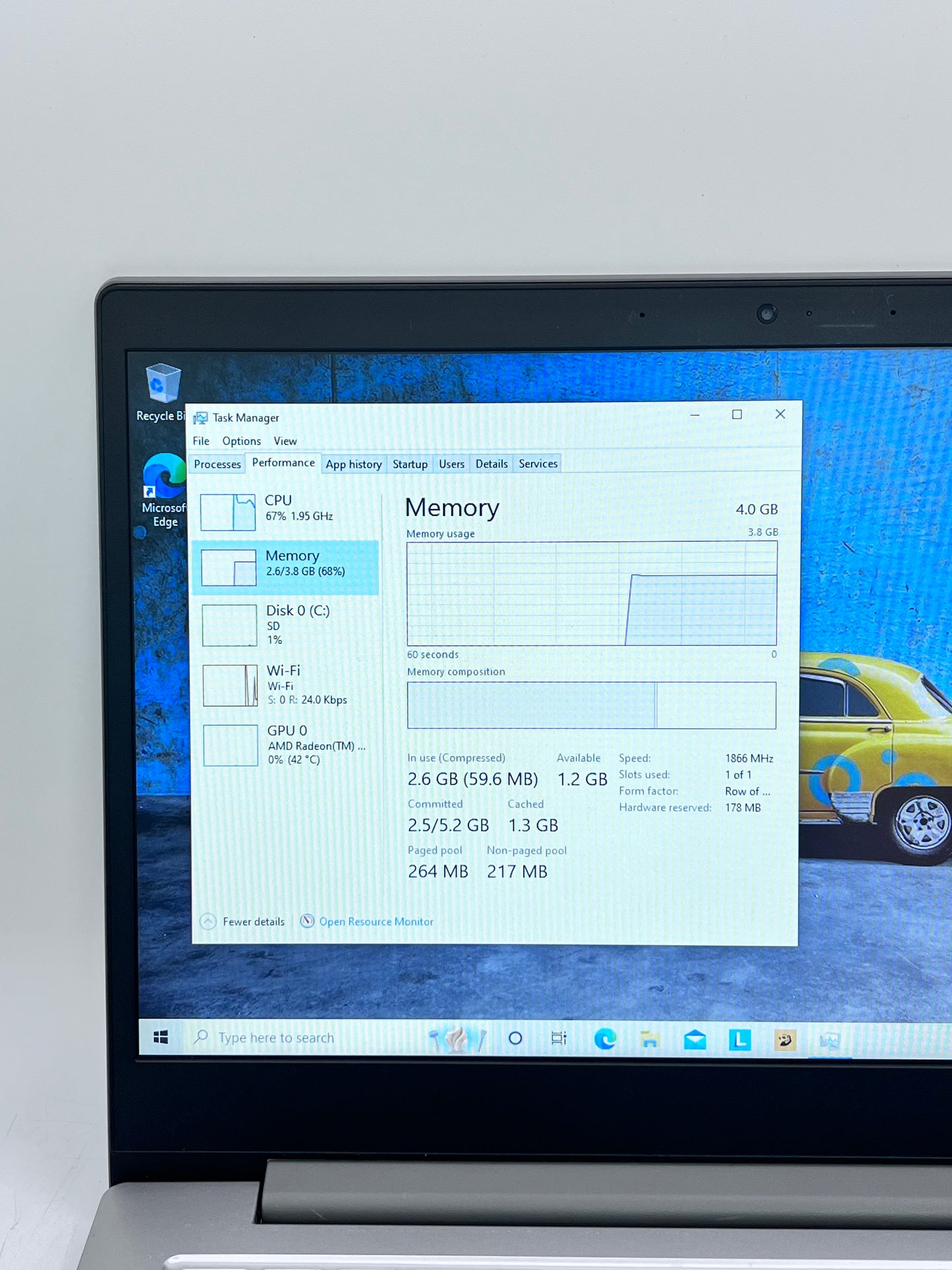 Lenovo IdeaPad Slim 1-14AST-05 14" AMD A6-9220e 1.6GHz 4GB RAM 64GB Radeon R4