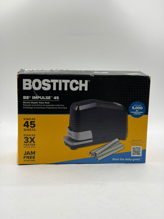 Bostitch B8E-VALUE B8 Impulse 45 Sheet Electric Stapler and Staples - Black