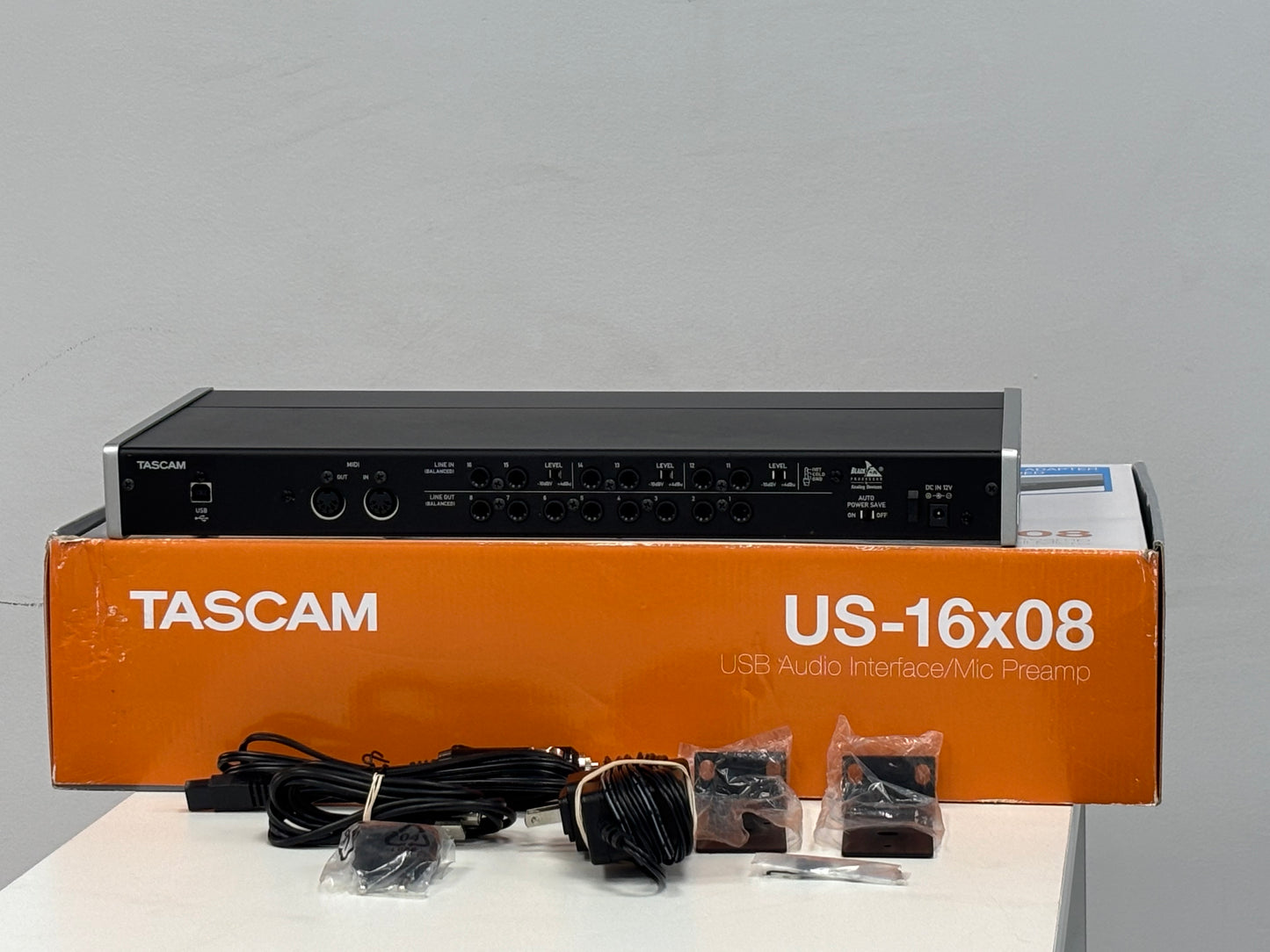 Tascam US-16X08 USB Audio Interface / Mic Preamp Black Used With Box