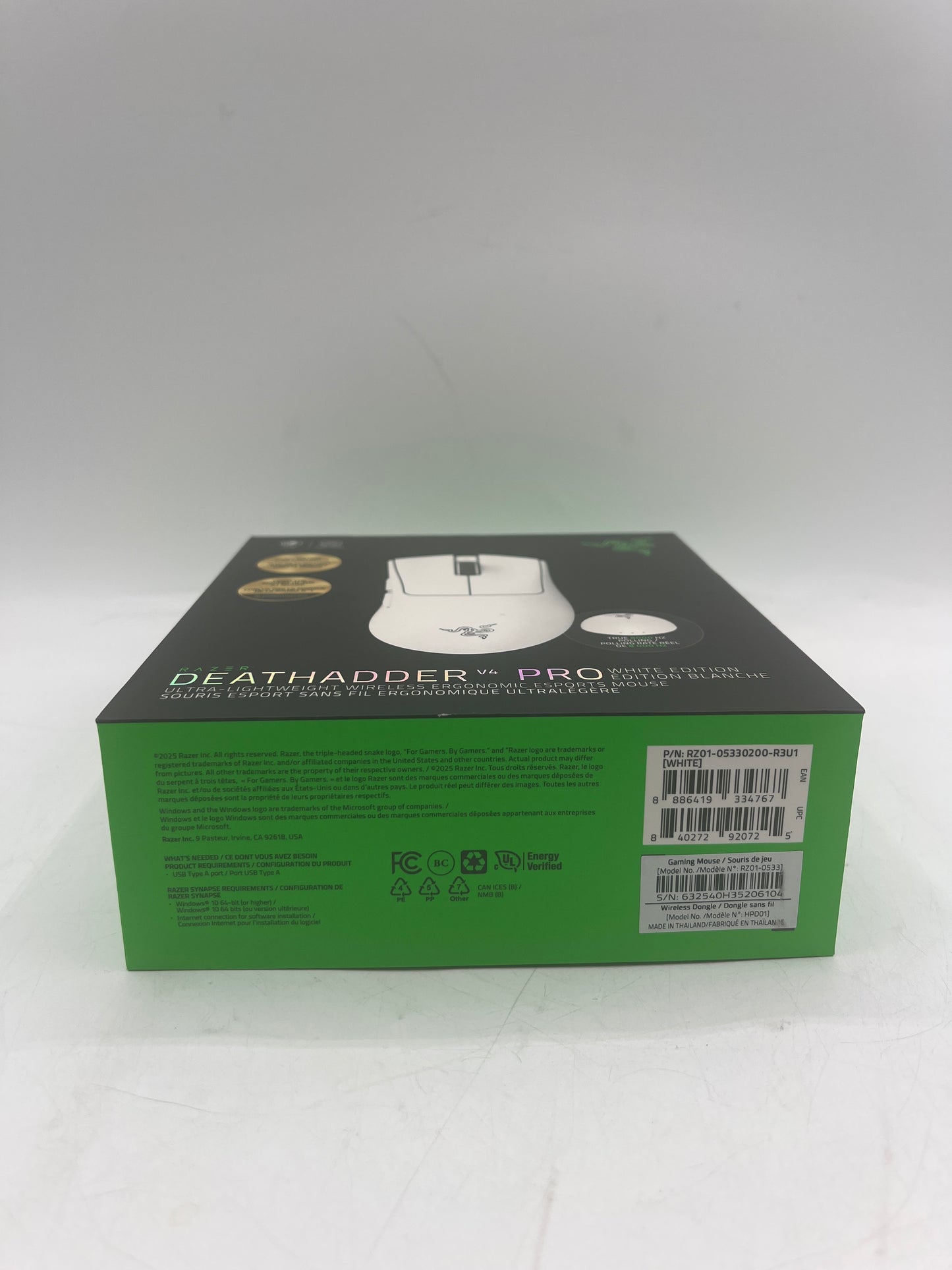 Razer DeathAdder V4 Pro Wireless Esports Gaming Mouse - White