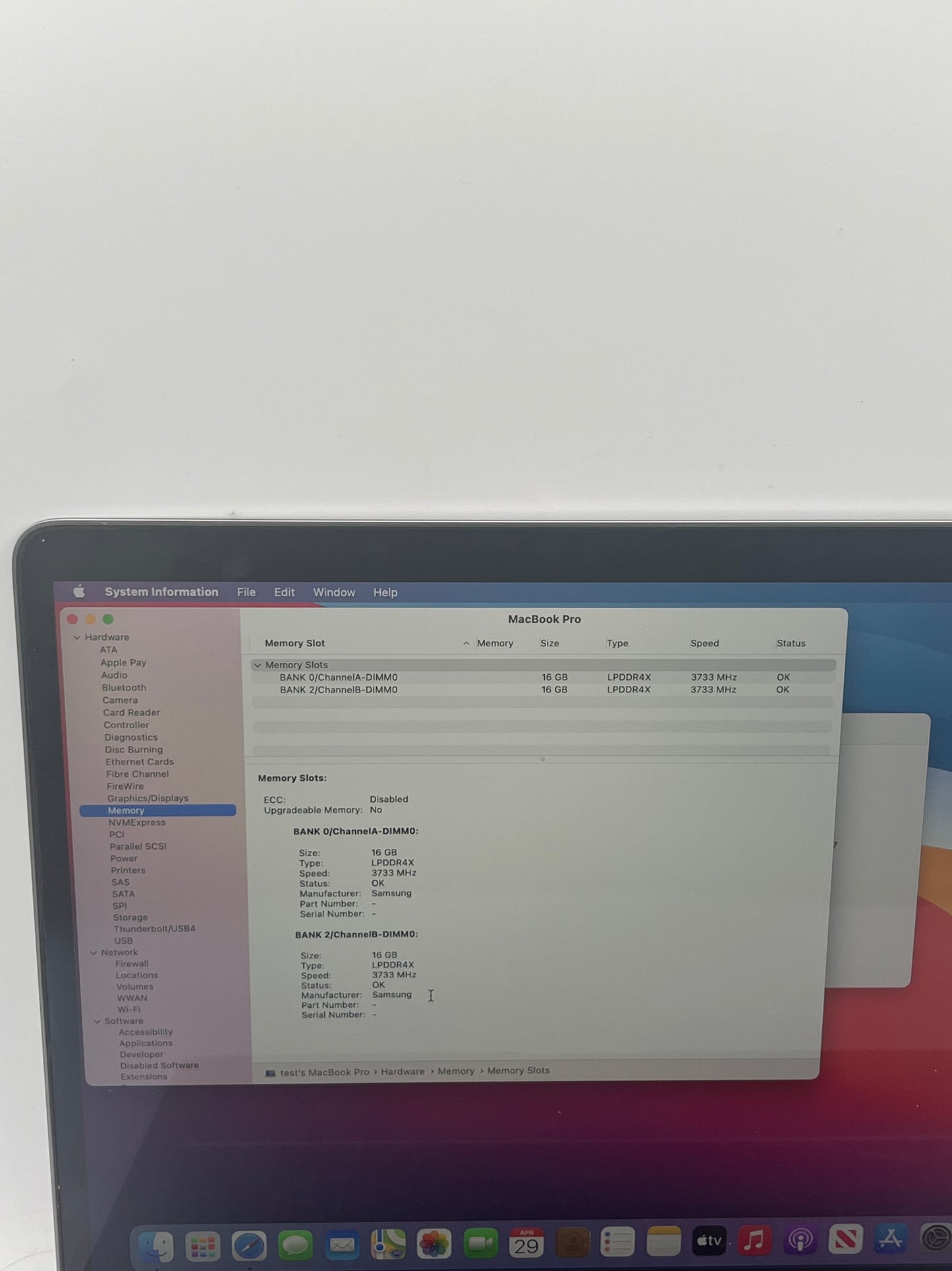 2020 Apple MacBook Pro 13" i7 32GB 512GB A2251 MWP42LL/A Space Gray Free Shipping