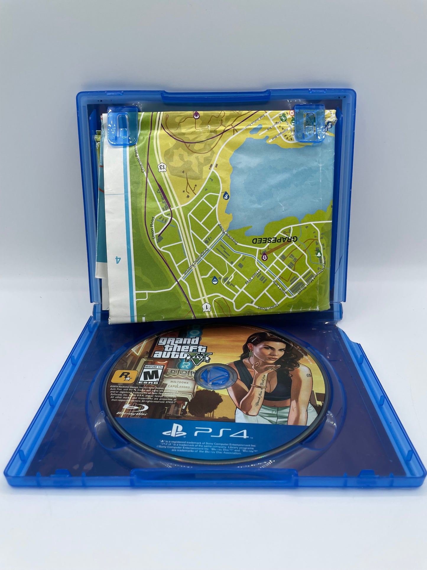 Grand Theft Auto V for PlayStation with Map - Used with Box - Free Shipping