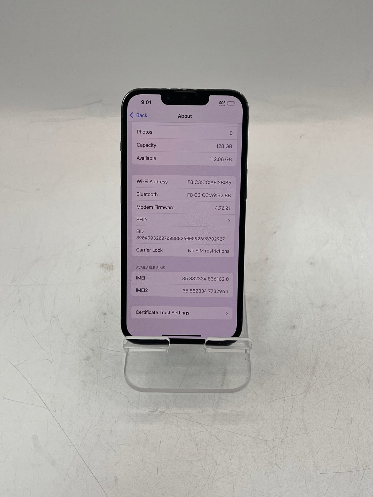 Unlocked Apple iPhone 13 Pro MLR53LL/A A2483 128GB Blue READ