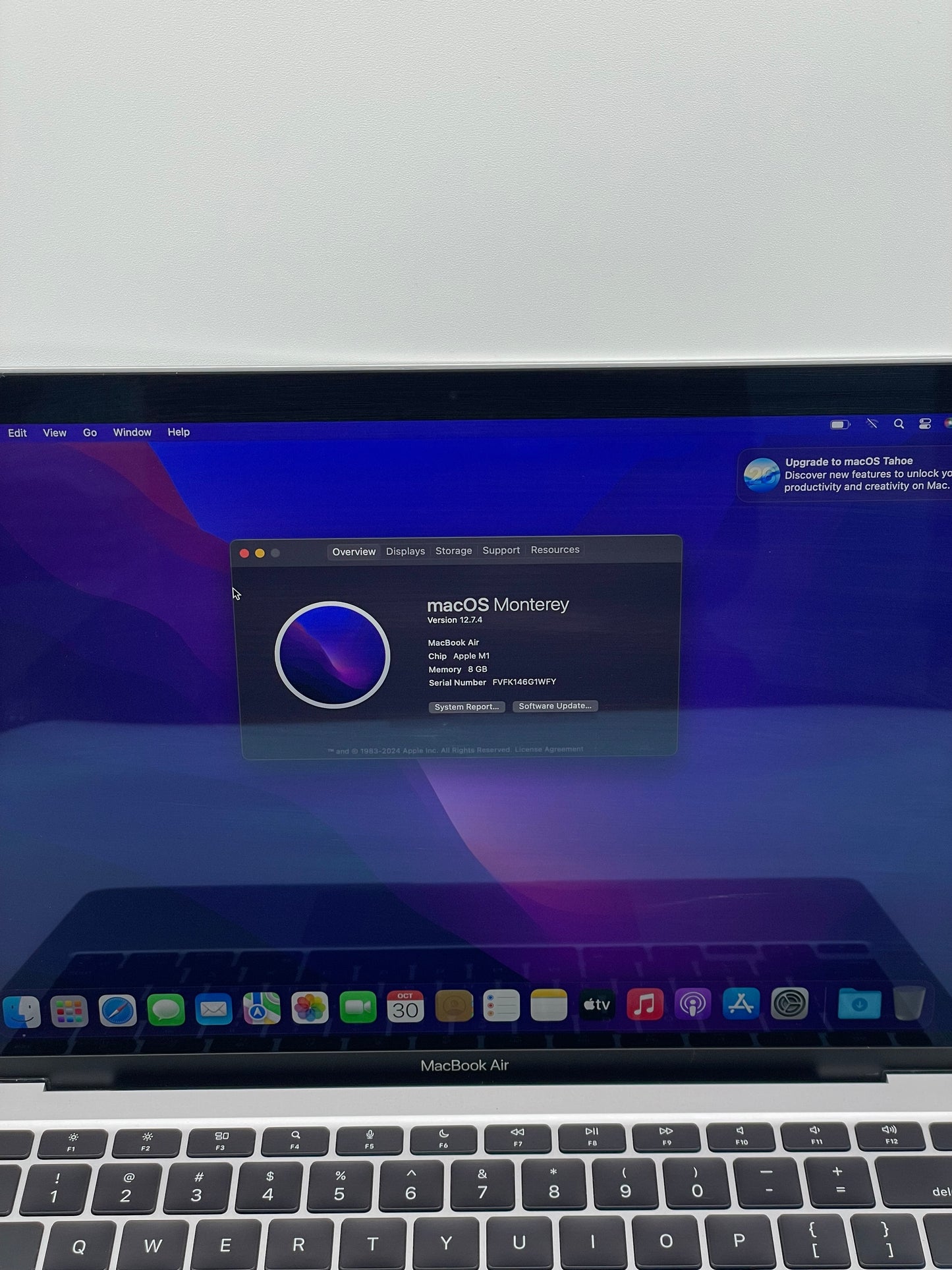 2020 Apple MacBook Air 13.3" M1 7C 8GB 256GB A2337 REMOTELY MANAGED