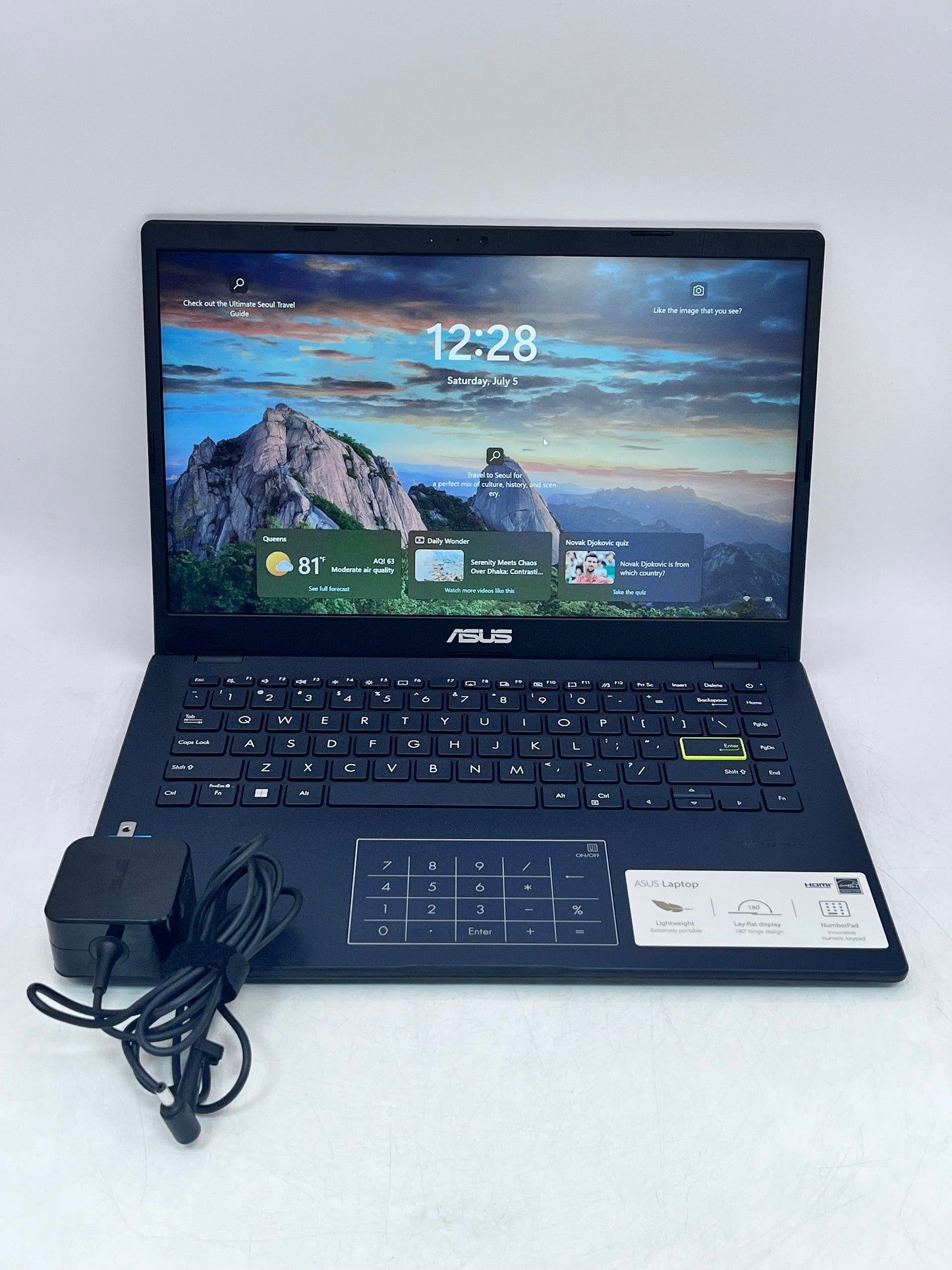 ASUS VivoBook E410K 14" Laptop, Intel Celeron, 4GB RAM, 128GB SSD - Black