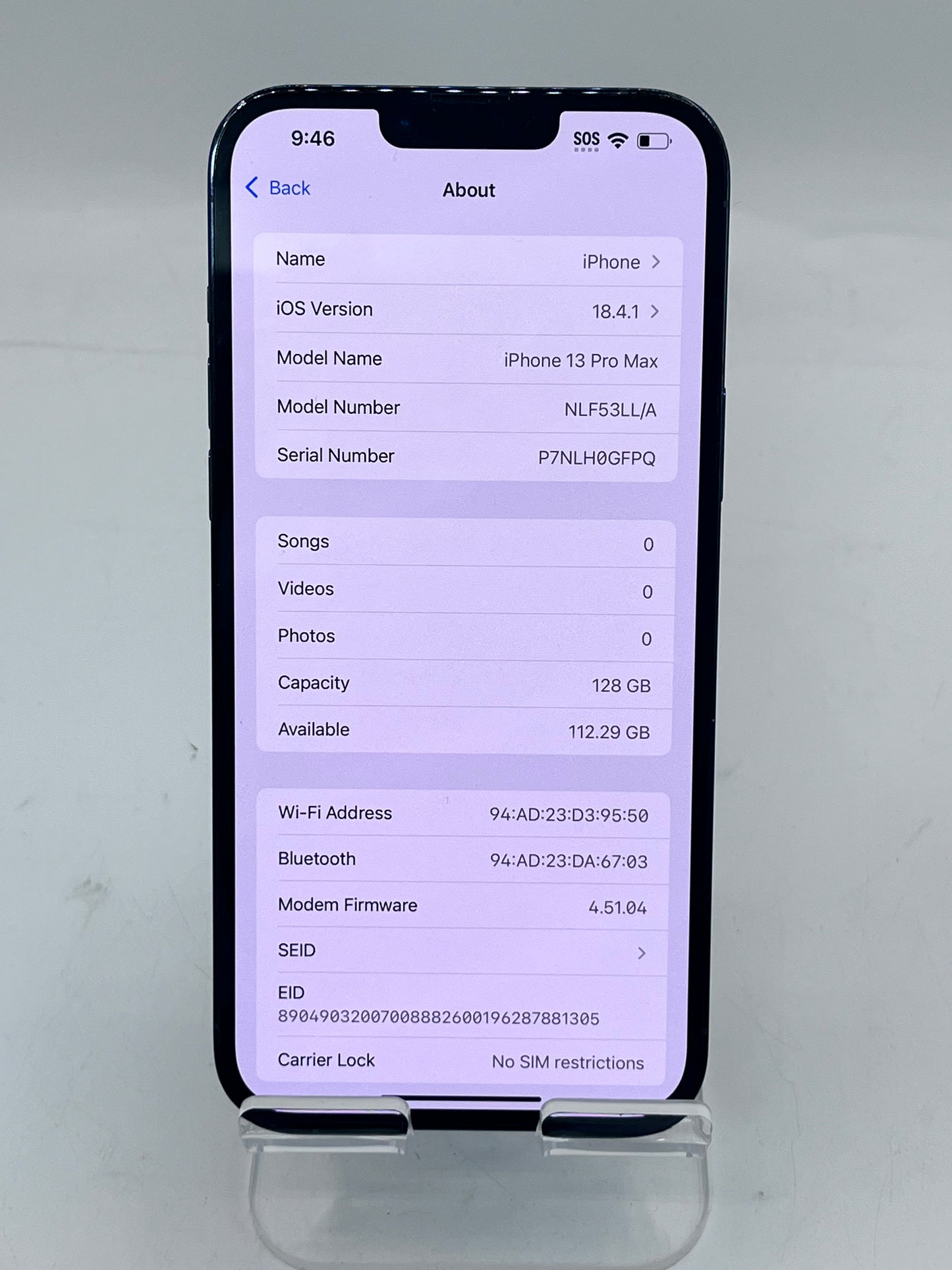 Unlocked Apple iPhone 13 Pro Max NLF53LL/A A2484 6.7" 128GB - Blue