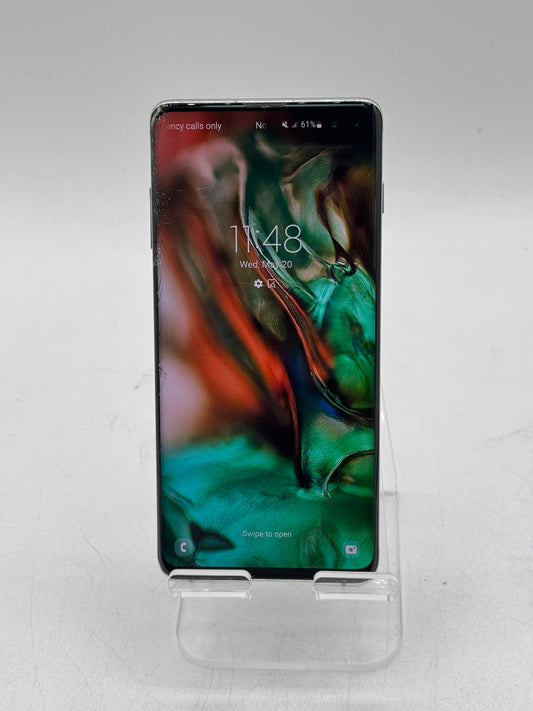 Unlocked Samsung Galaxy S10 Plus SM-G975F 8GB 128GB Prism White READ