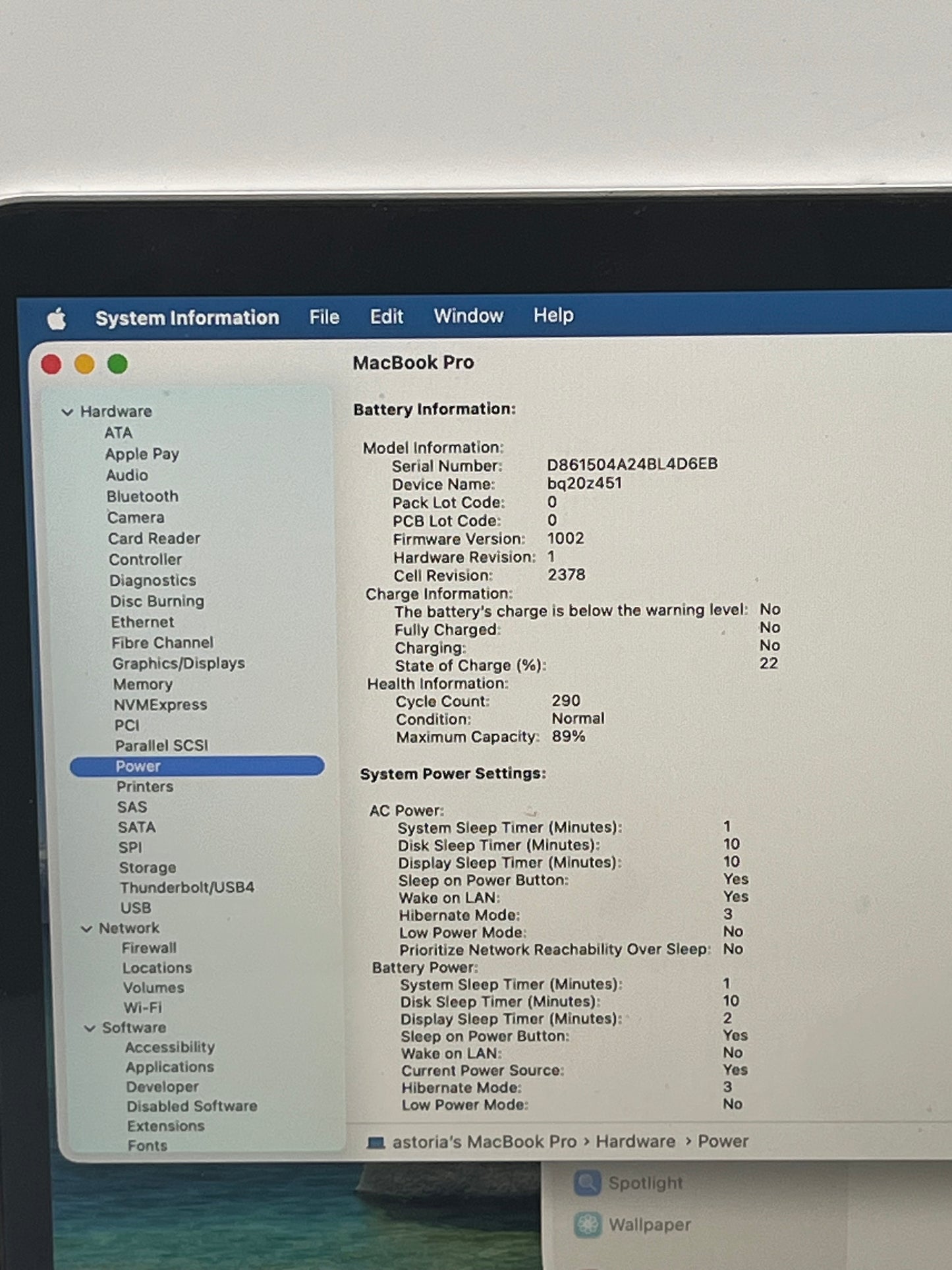 2020 Apple MacBook Pro 13" A2338 M1 8GB 256GB Laptop SCREEN FRAME CRACKED!