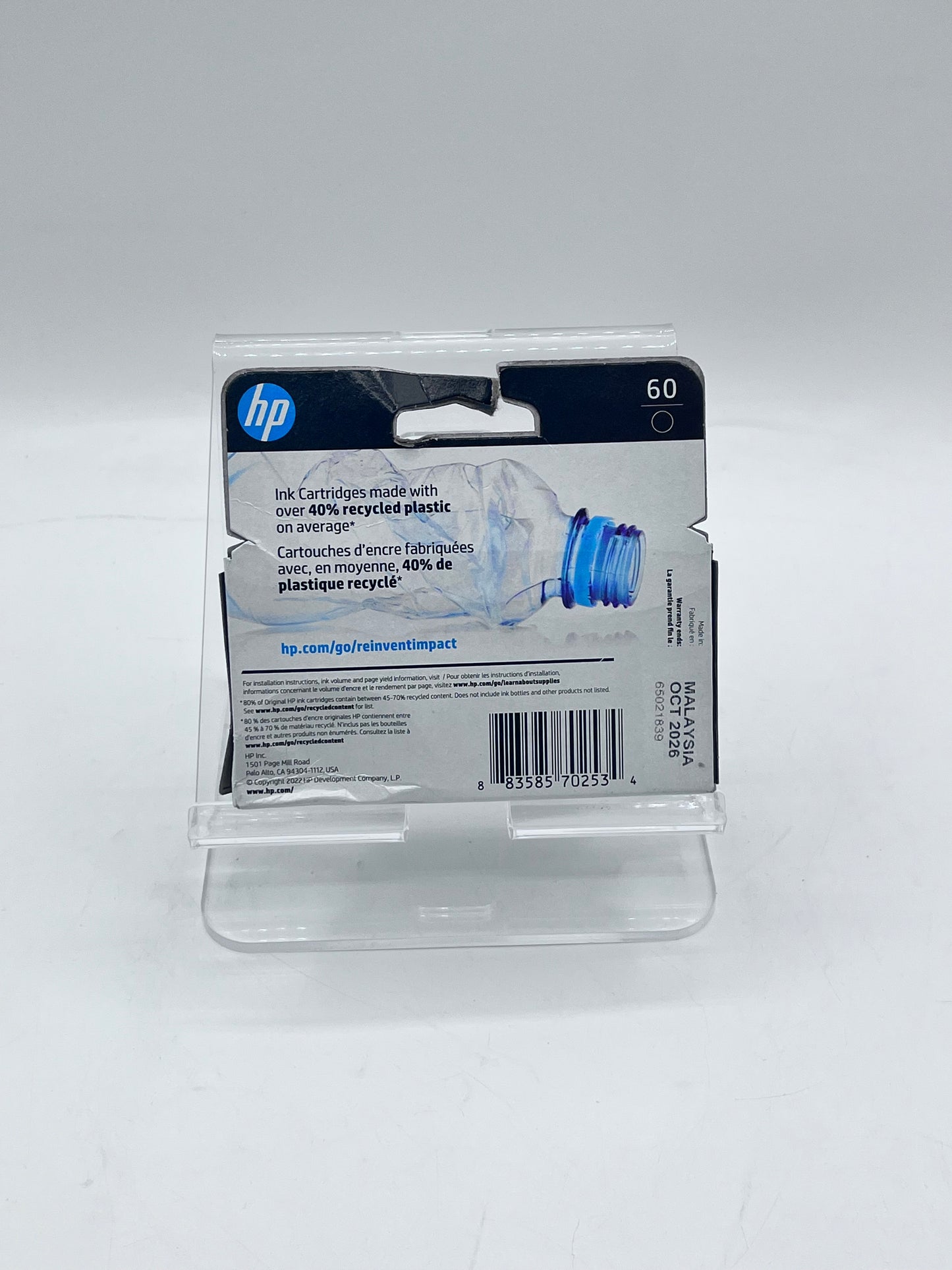 Original Genuine HP 60 Black Printer Ink Cartridge - New In Box OEM