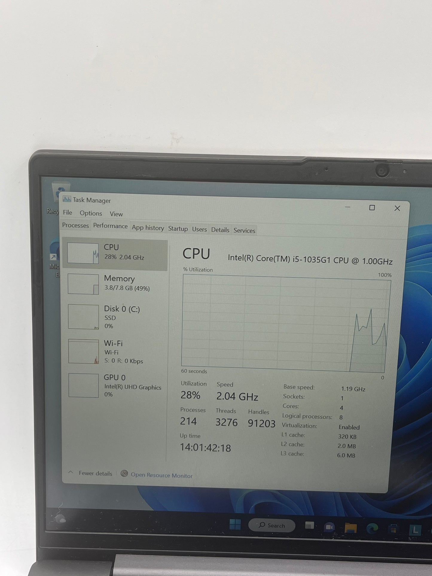 Lenovo ideapad 1 14IJL7 Laptop - Silver