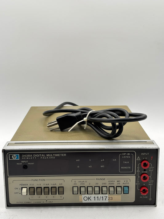 Hewlett Packard HP 3438A Digital Multimeter Tested (FREE SHIPPING)