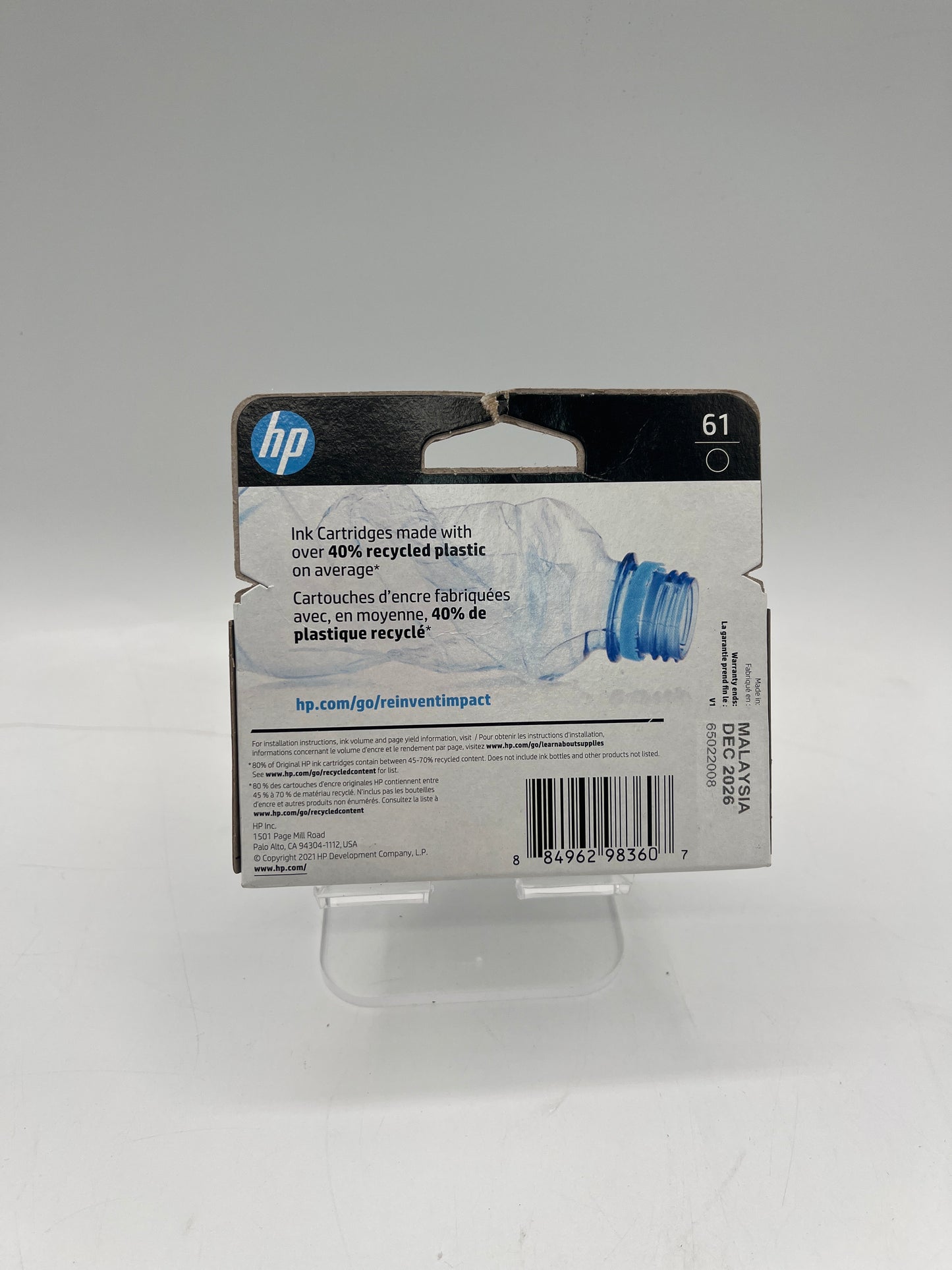 HP 61 Black Printer Ink - New In Box
