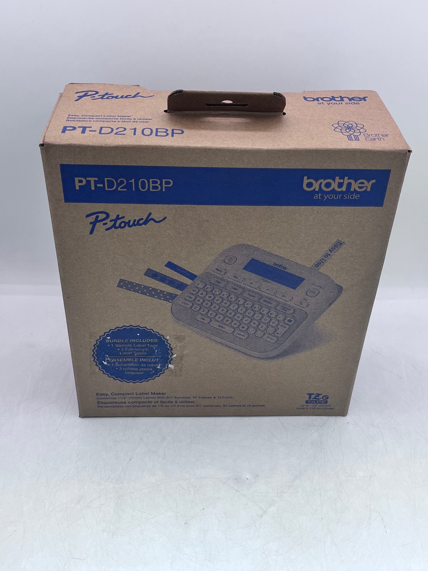 Brother P-Touch PT-D210 Label Maker Bundle PT-D210BP 3 Full Length Tape