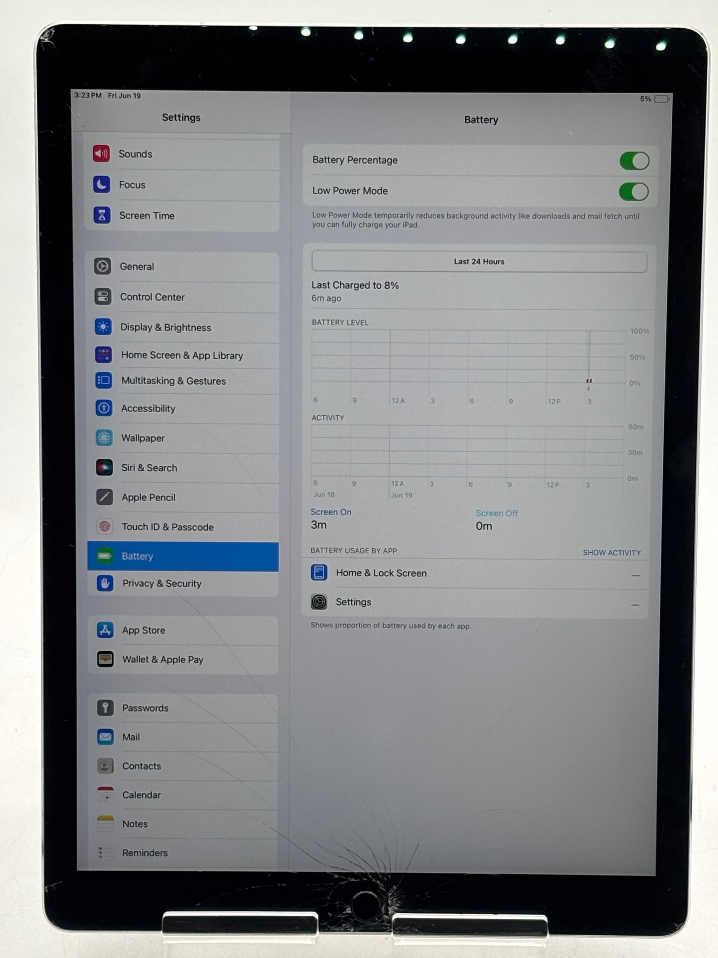 Unlocked Apple iPad Pro 12.9" 2nd Gen A1671 MPA42LL/A Wi-Fi + Cellular 256GB READ