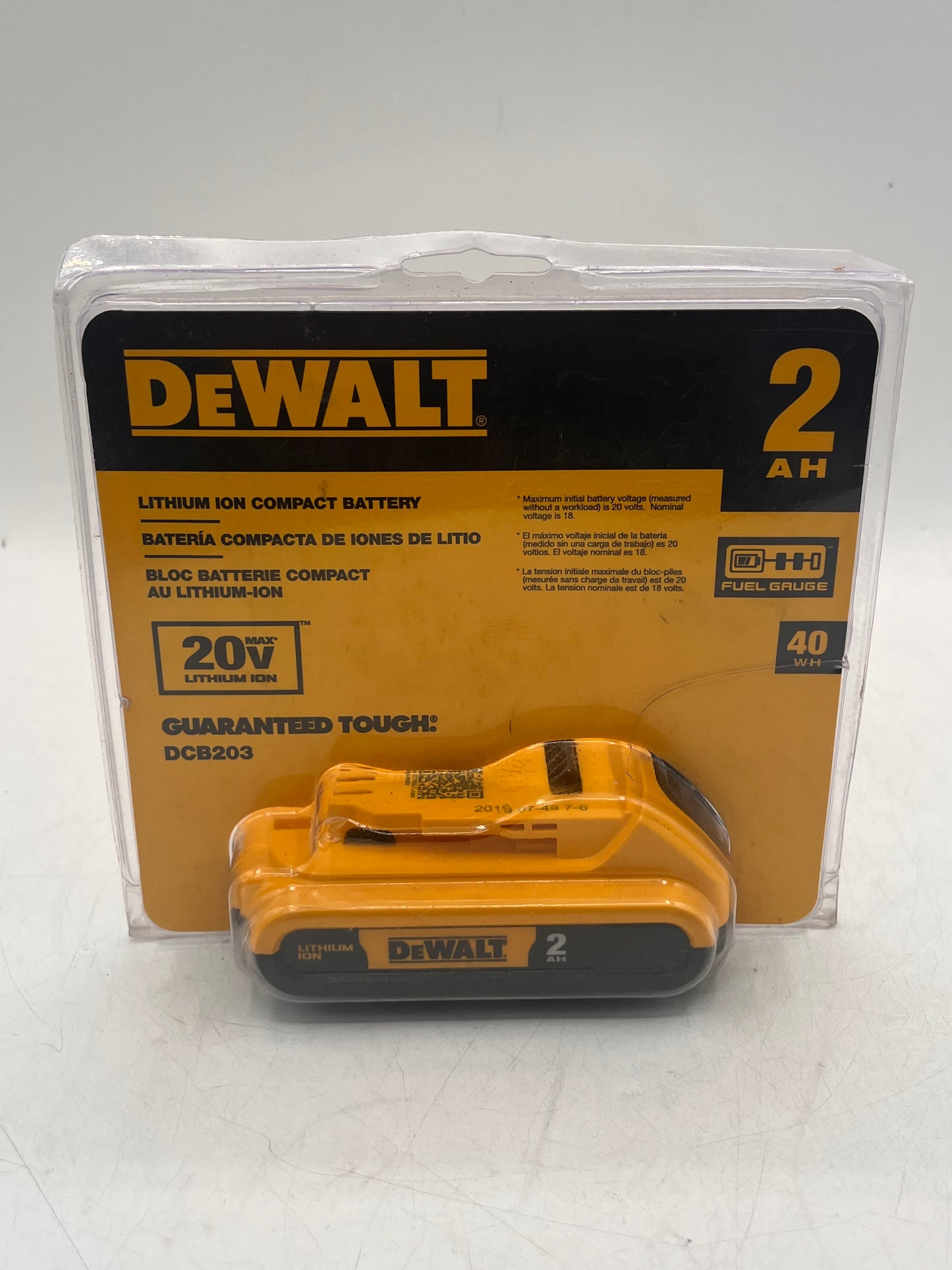 DeWalt DCB203 Power Tool Battery - Yellow