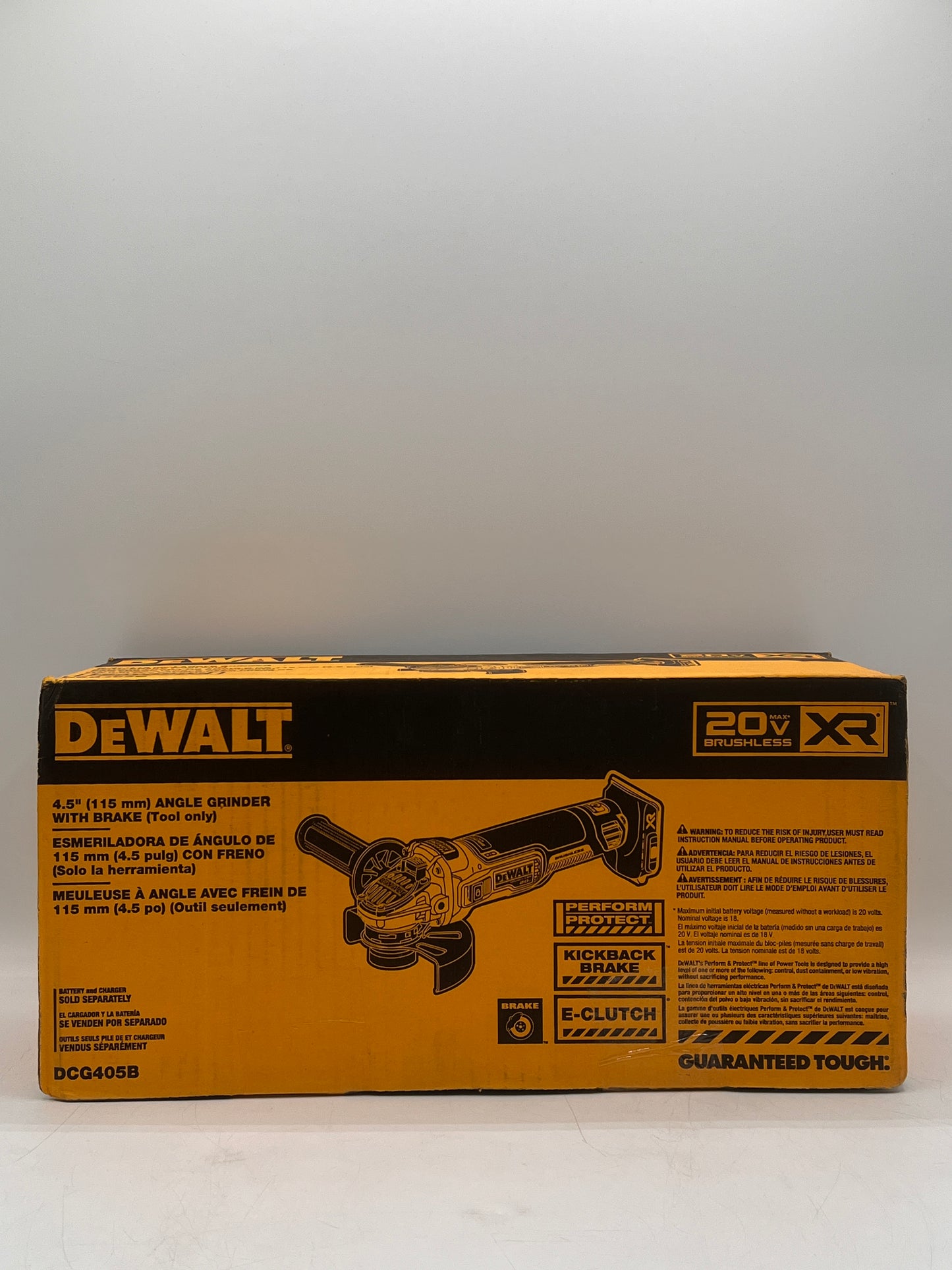 New DeWALT DCG405B 20V MAX XR 4 5 Slide Switch Small Angle Grinder - Bare Tool