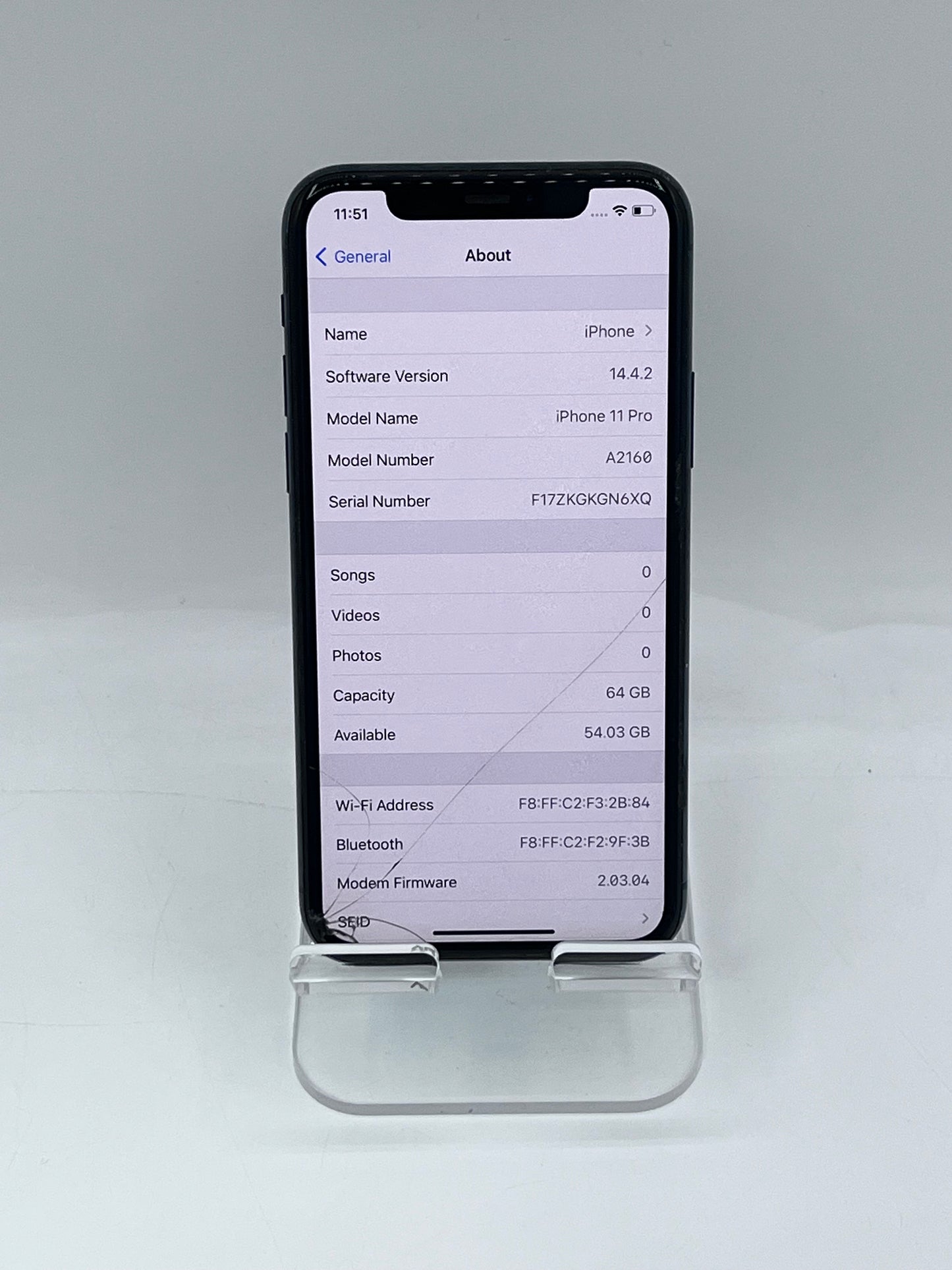 Unlocked Apple iPhone 11 Pro 6.1" MW9U2LL/A A2160 64GB 4GB - Green