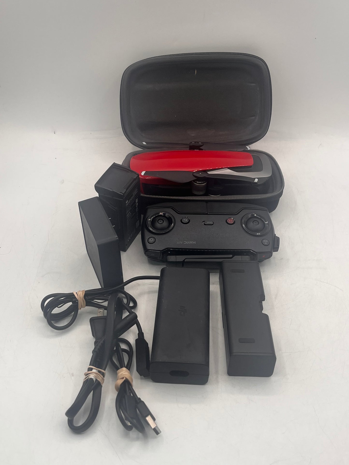 DJI Mavic Air 2018 Drone with Carry Case and 2 Batteries - Black/Red