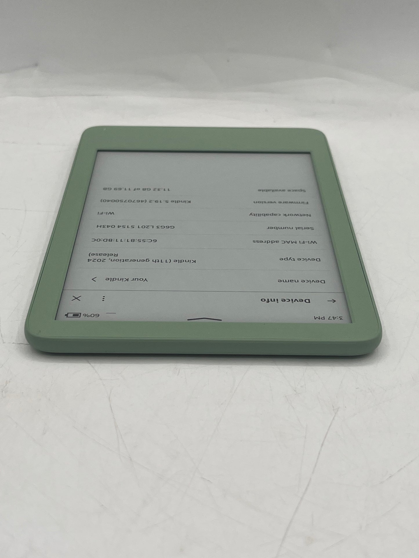 Amazon Kindle 11th Gen 16GB E Reader Wi-Fi 2024 - Matcha (Green) Free Shipping!