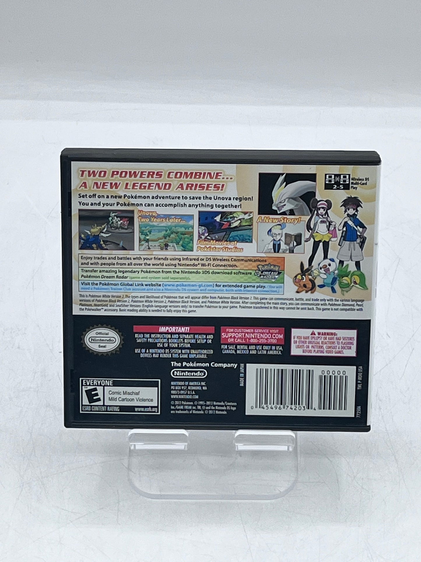 Pokemon: White Version 2 (Nintendo DS) Lite DSi XL 3DS w/Case, Manual