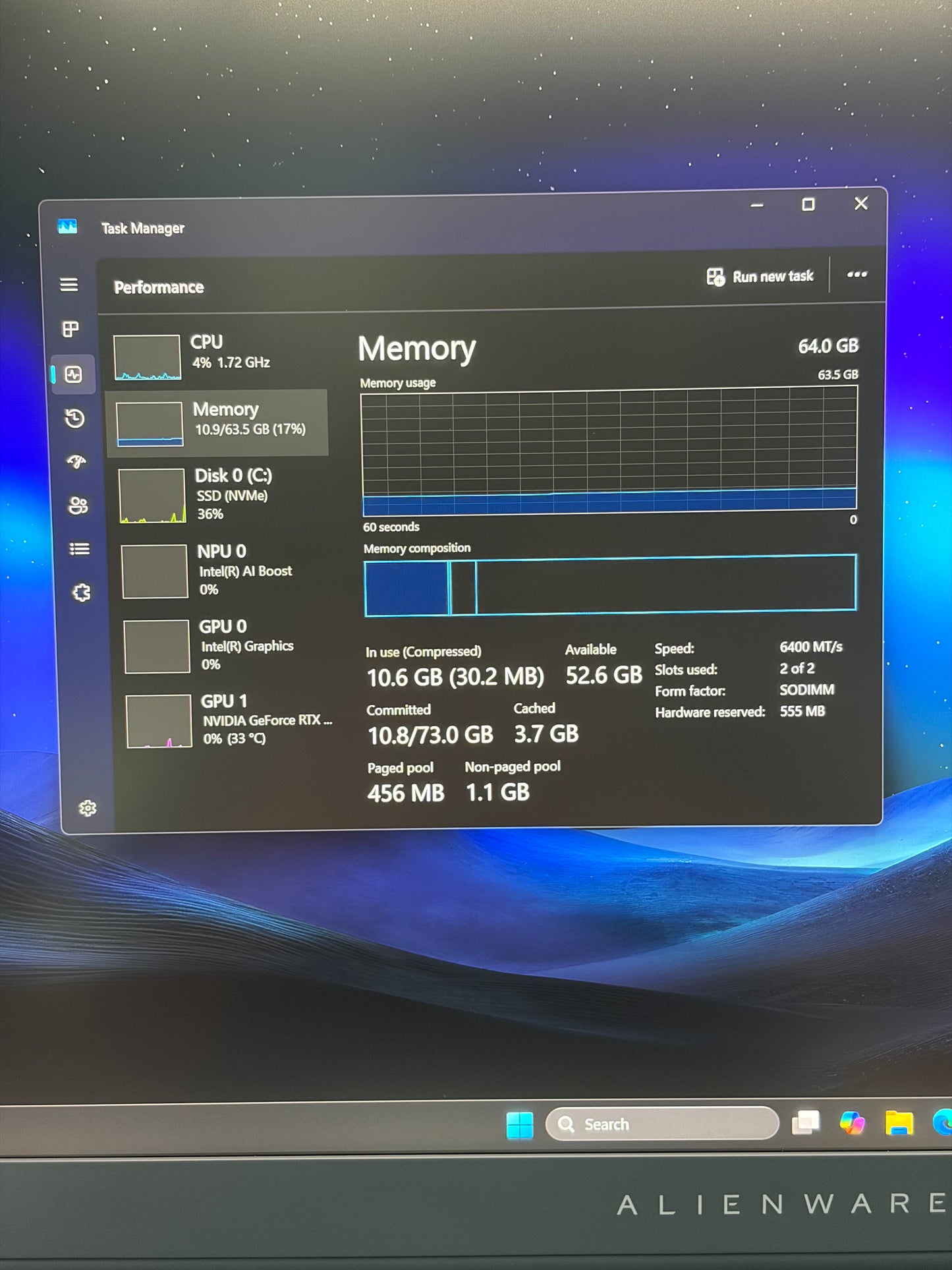 Dell Alienware 18 Area 51 Laptop Core U9 275HX 64GB 2TB RTX 5090 Blue