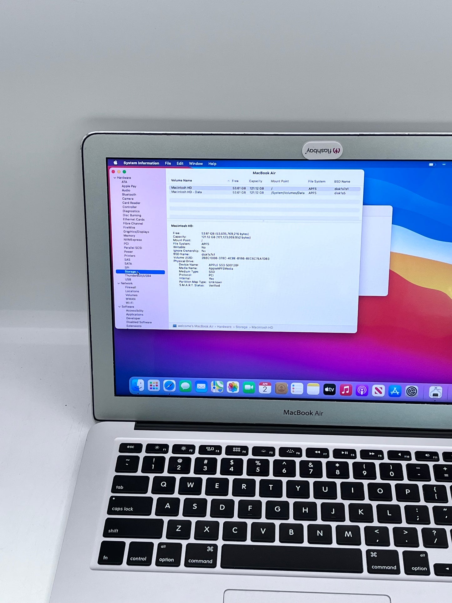 2014 Apple MacBook Air 13.3" i5 1.3GHz 4GB RAM 128GB SSD Silver A1466