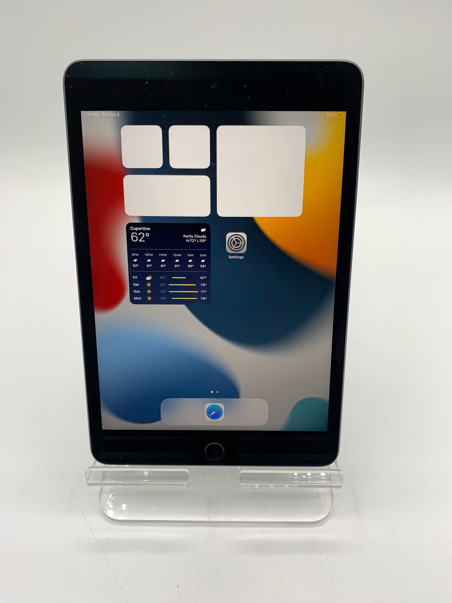 Apple iPad Mini 5th Generation 64GB, Wi-Fi, 7.9" A2133 MUQW2LL/A Space Gray