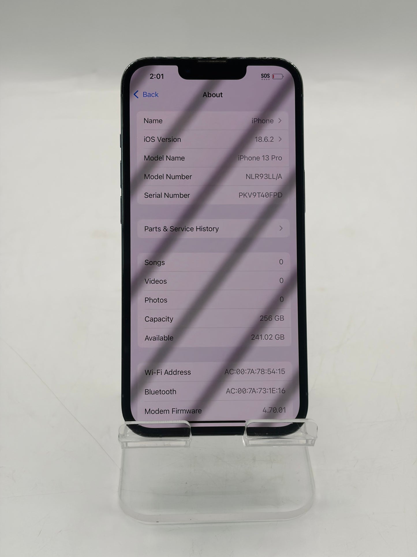 Unlocked Apple iPhone 13 Pro 6.1" 256GB A2483 NLR93LL/A 79% Battery - Blue