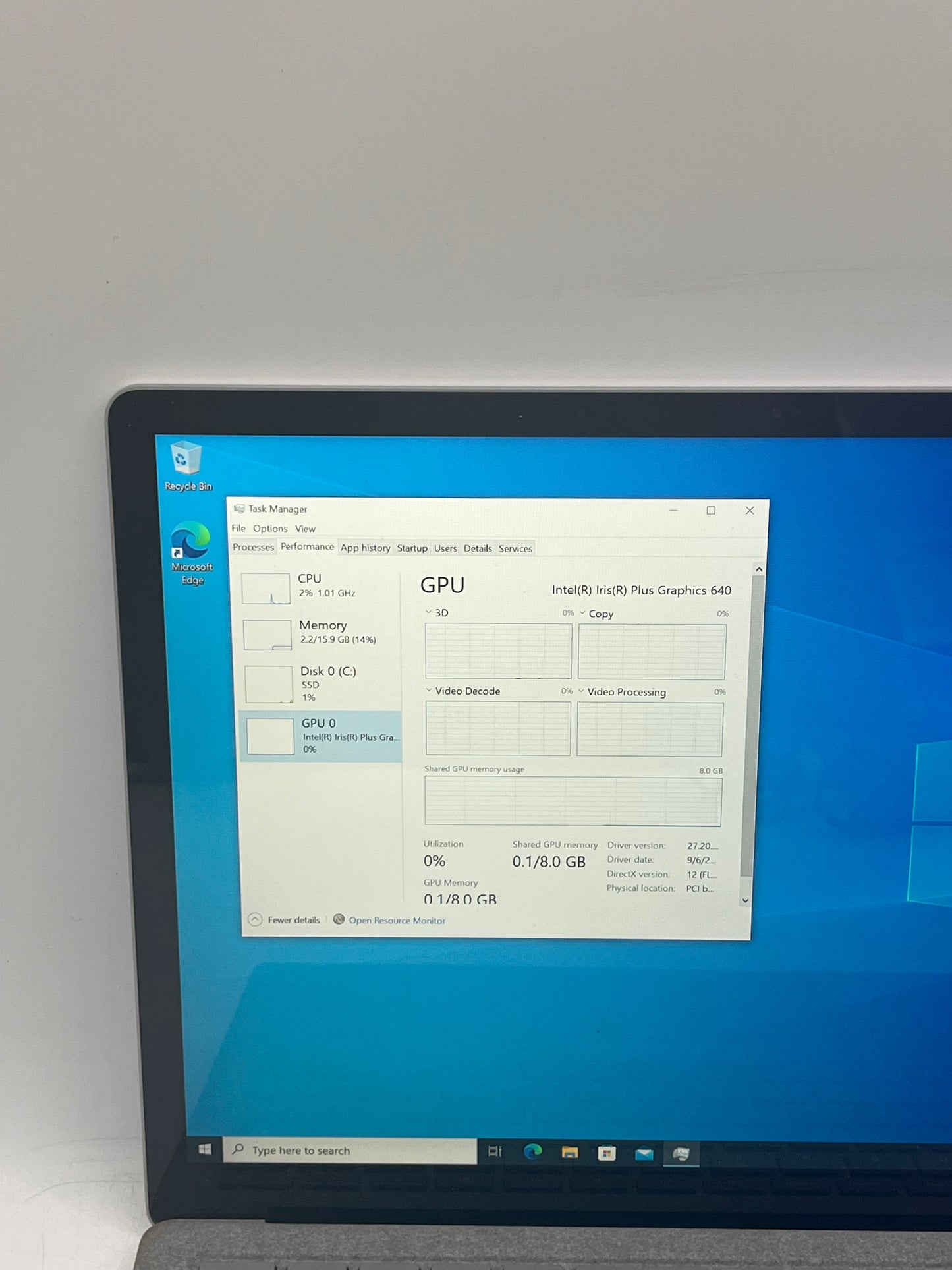 Microsoft 1769 Laptop Core i7-7660U 16GB 512GB 12" w/ charger Silver
