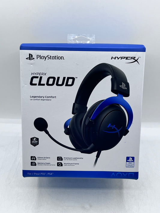 HyperX Cloud Wired Gaming Headset for PlayStation 4/5 Black/Blue -  New in Box