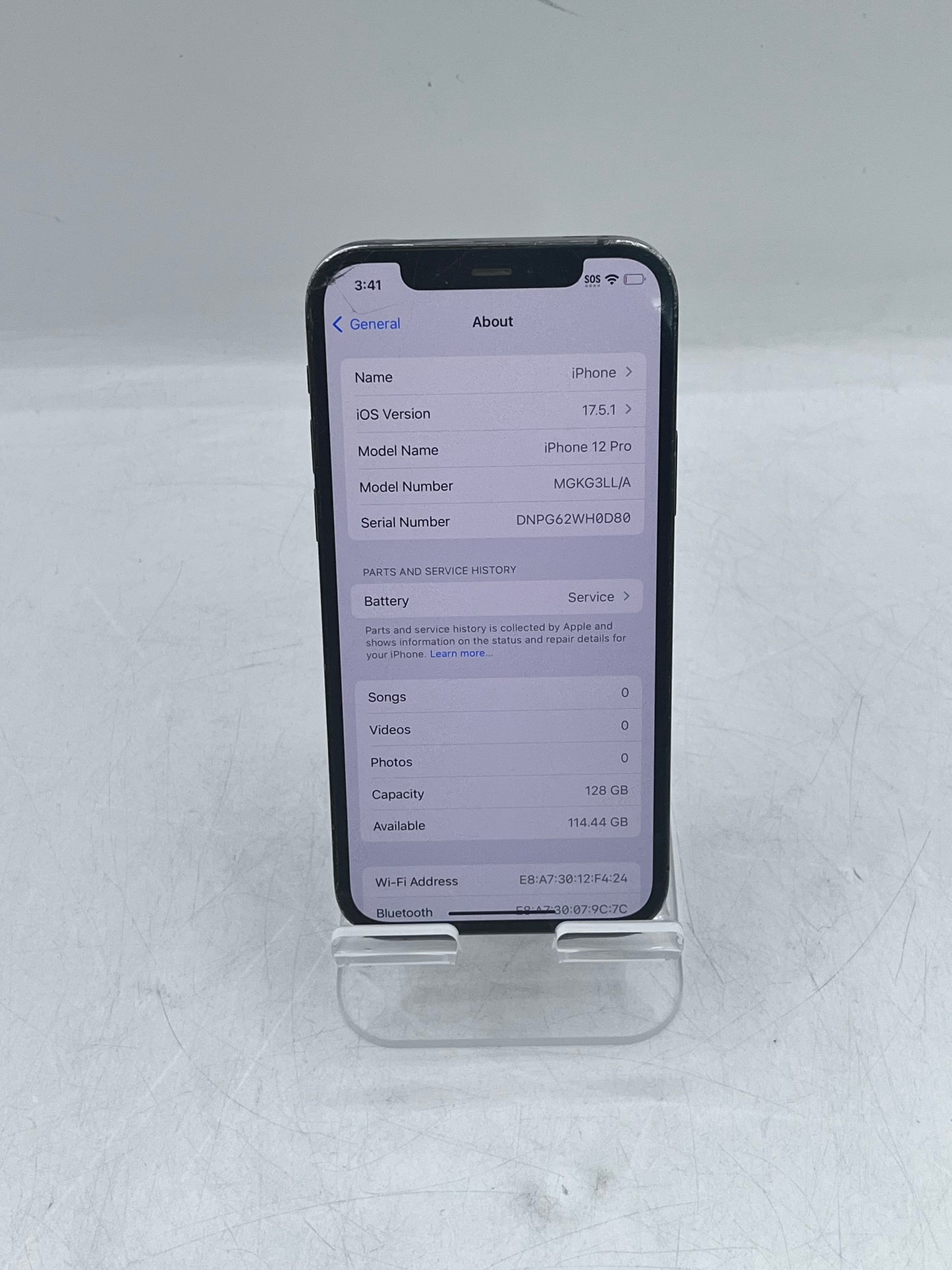 Unlocked Apple iPhone 12 Pro A2341 MGKG3LL/A 128GB 6GB - Space Gray