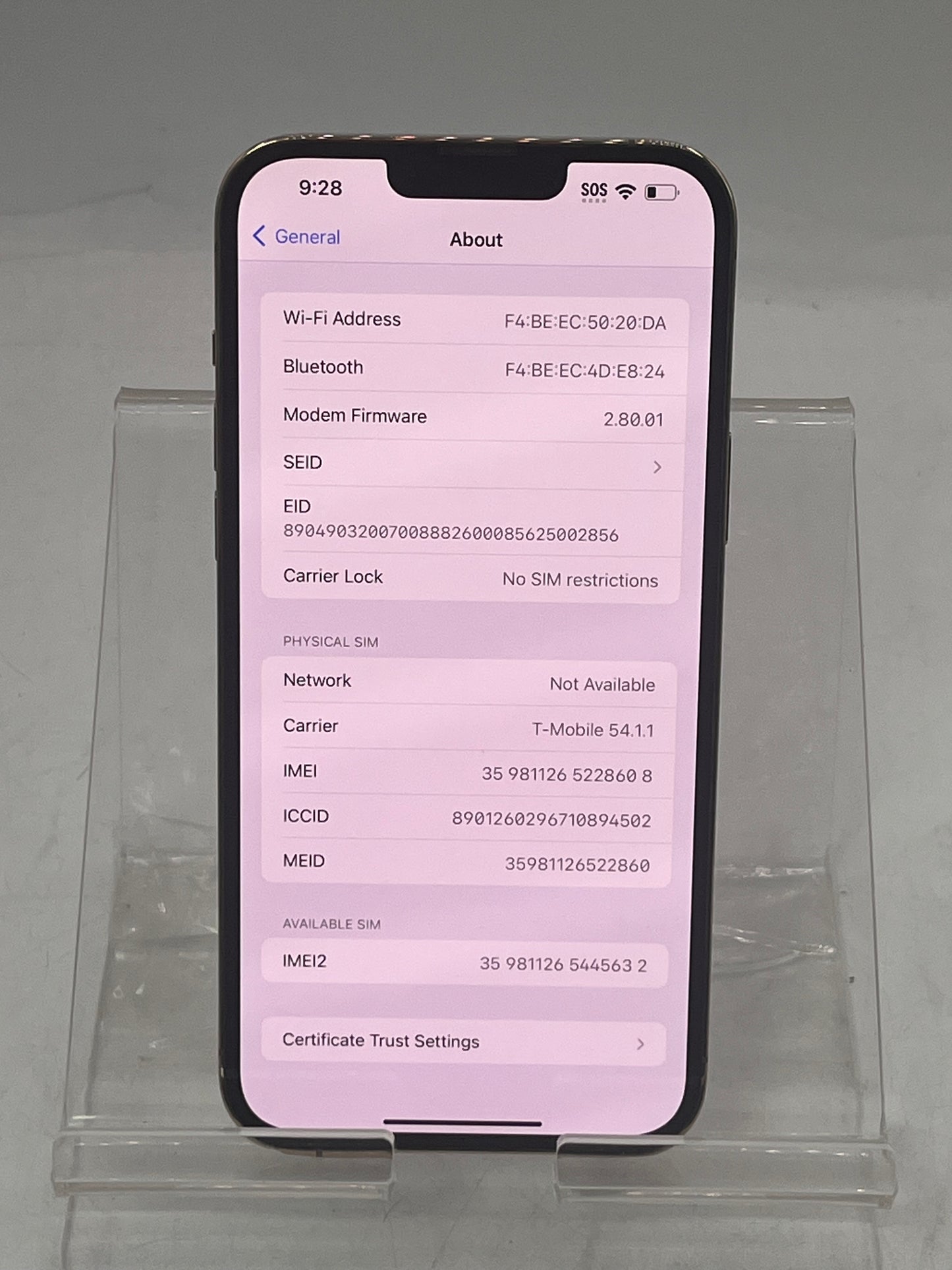 Unlocked Apple iPhone 13 Pro Max MLKU3LL/A A2484 256GB GOLD