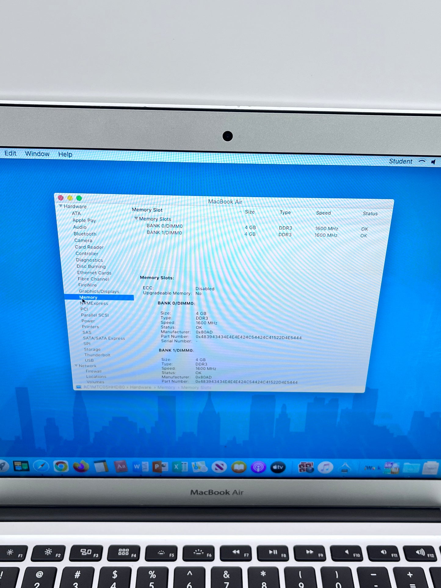 Apple Macbook Air 13" A1466 2017 256GB Core i5 Laptop Silver READ