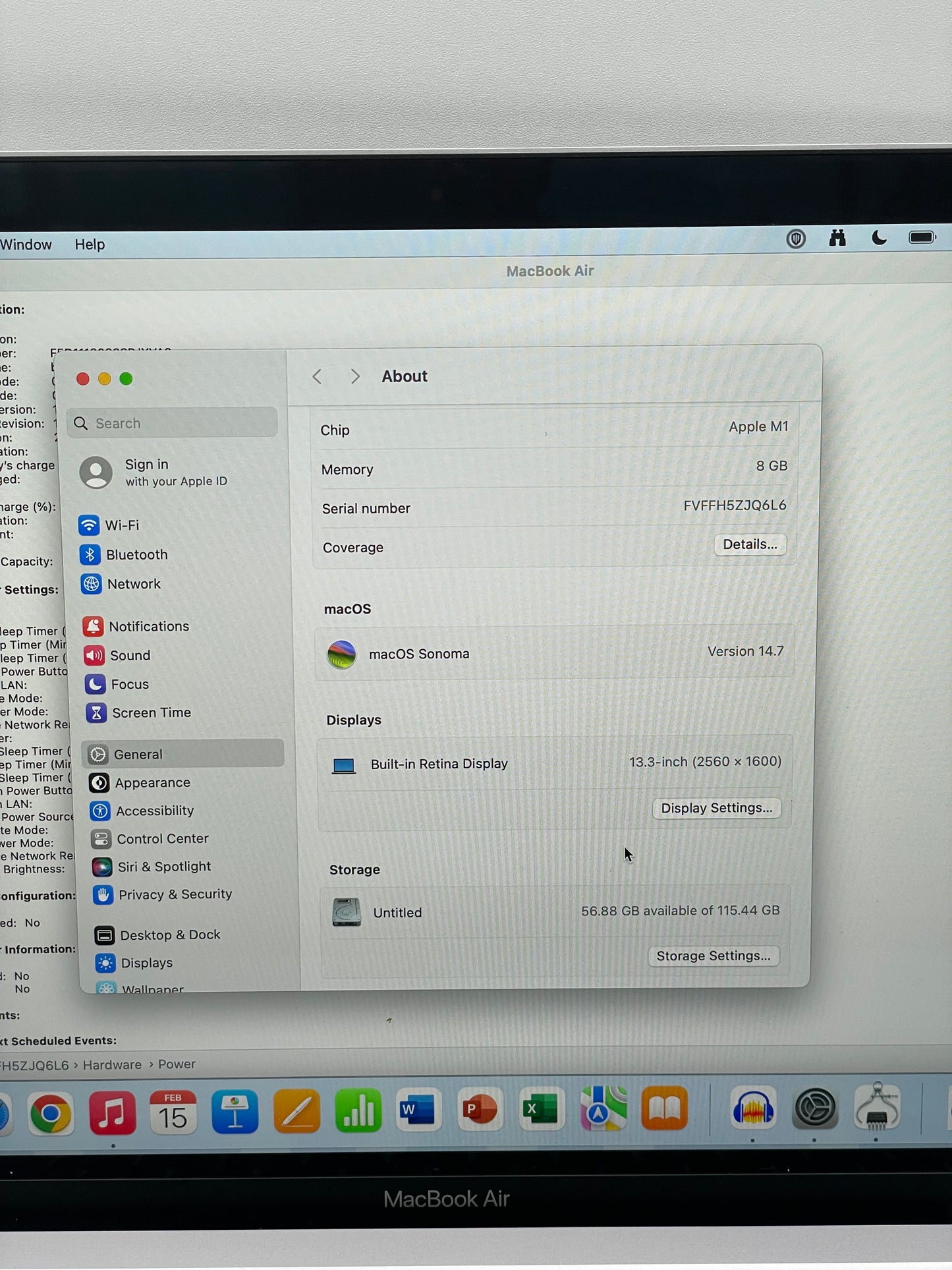 2020 Apple MacBook Air 13.3" M1 7C 8GB 128GB A2337 REMOTELY MANAGED 71 CC