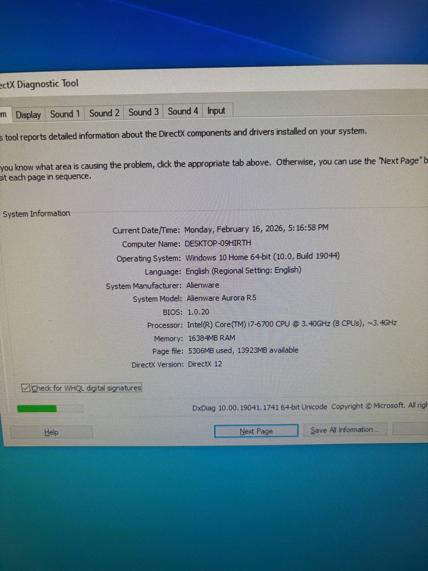 Alienware Aurora R5 Desktop i7-6700 16GB RAM 256GB SSD 2TB HDD GeForce GTX 1080