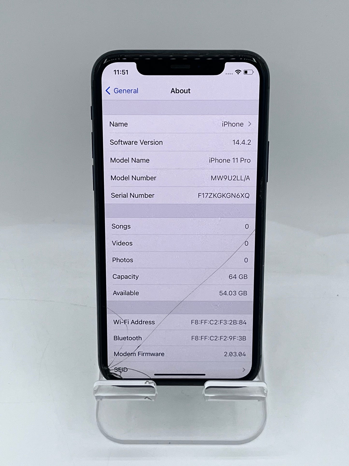 Unlocked Apple iPhone 11 Pro 6.1" MW9U2LL/A A2160 64GB 4GB - Green