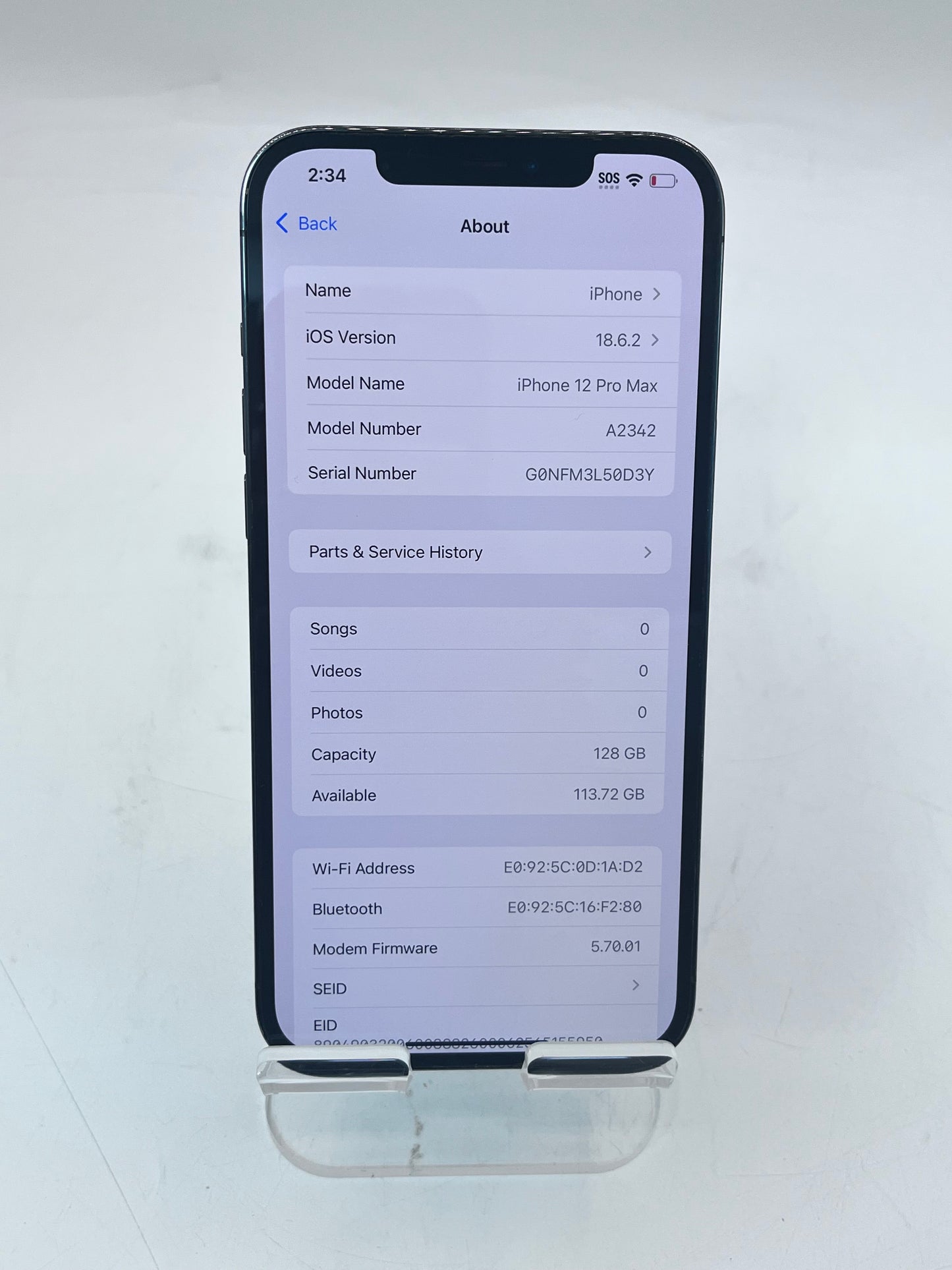 Unlocked Apple iPhone 12 Pro Max MG8X3LL/A A2342  6.7" 128GB Space Gray