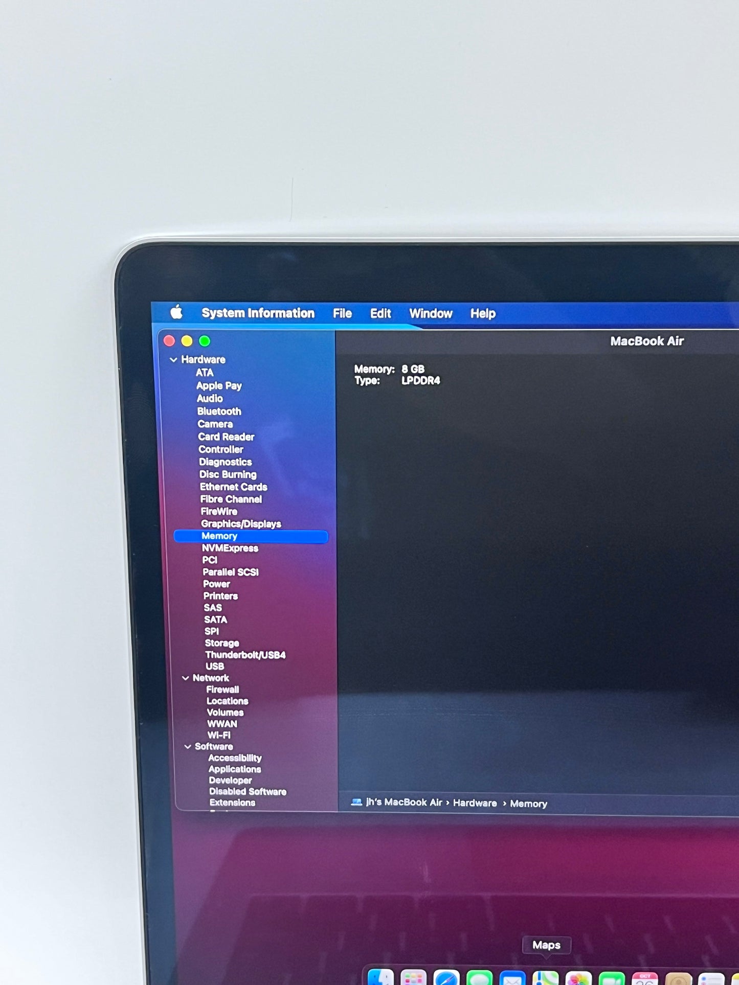 2020 Apple MacBook Air 13.3" M1 7C 8GB 128GB A2337 REMOTELY MANAGED
