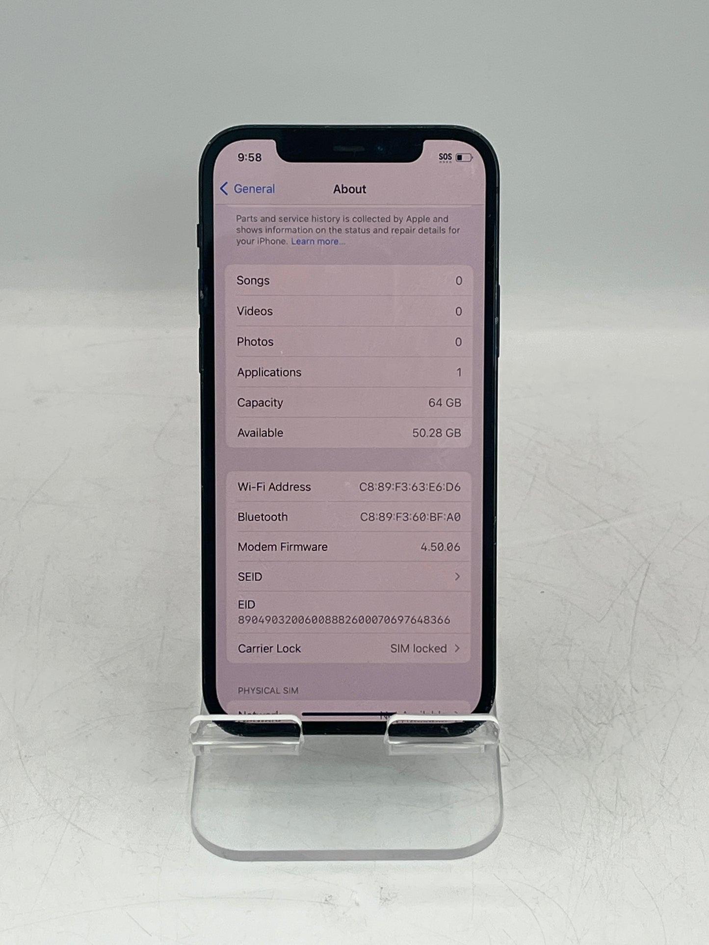 Apple iPhone 12 – 64GB A2172 MGFL3LL/A Blue – T-Mobile Only