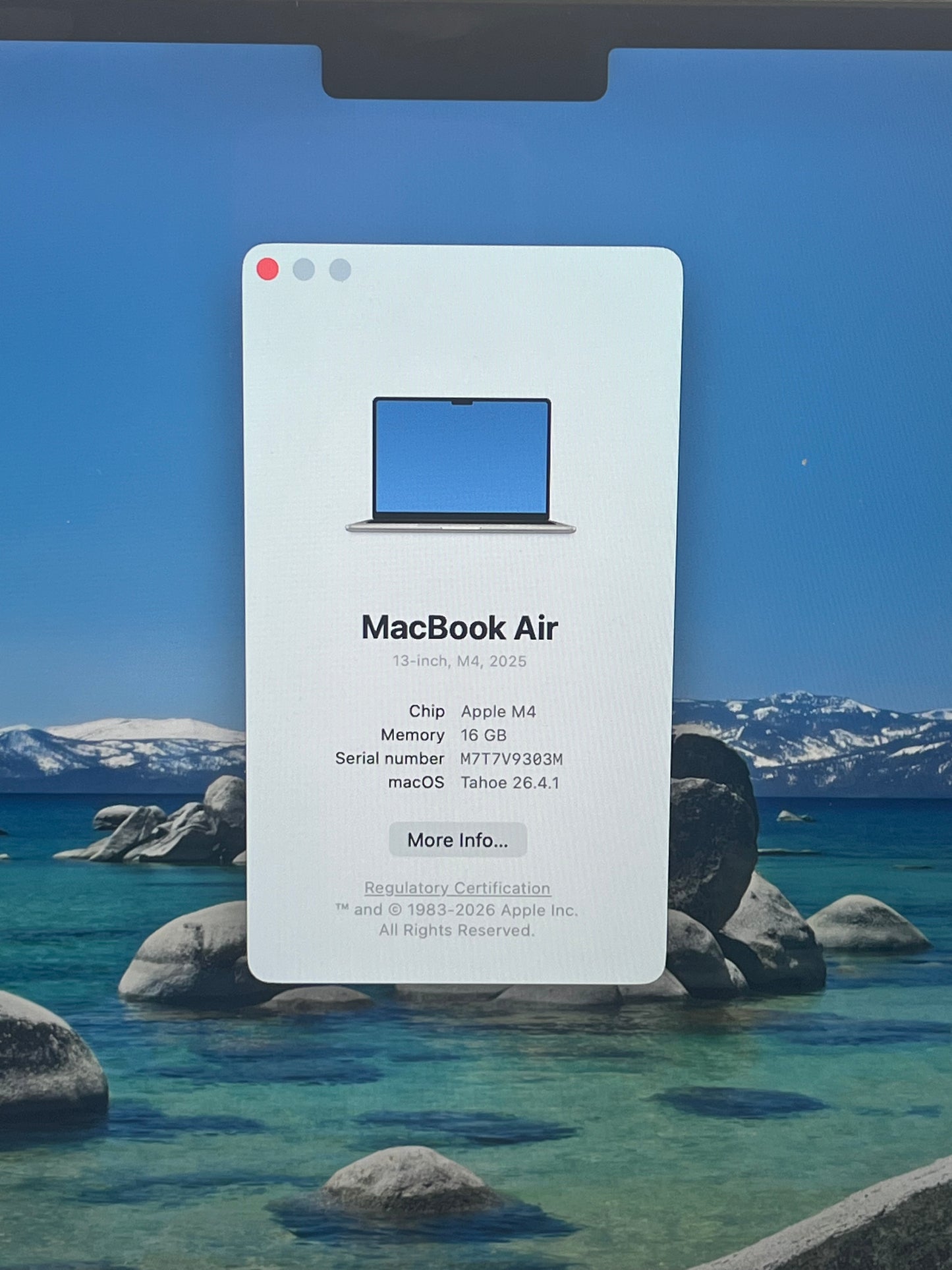 2025 Apple MacBook Air 13" M4 16GB 256GB A3240 MW0W3LL/A  Silver Free Shipping