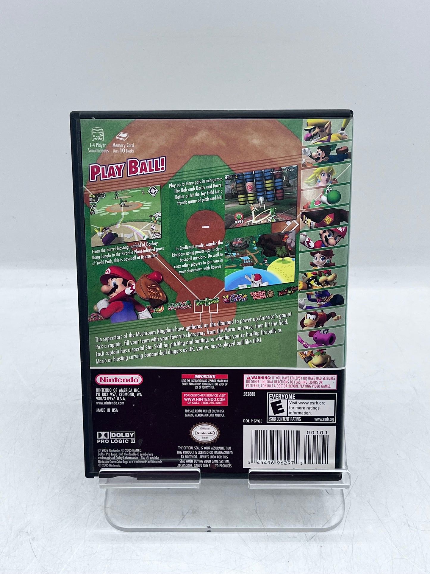 Mario Superstar Baseball (Nintendo GameCube, 2005) Authentic CIB!