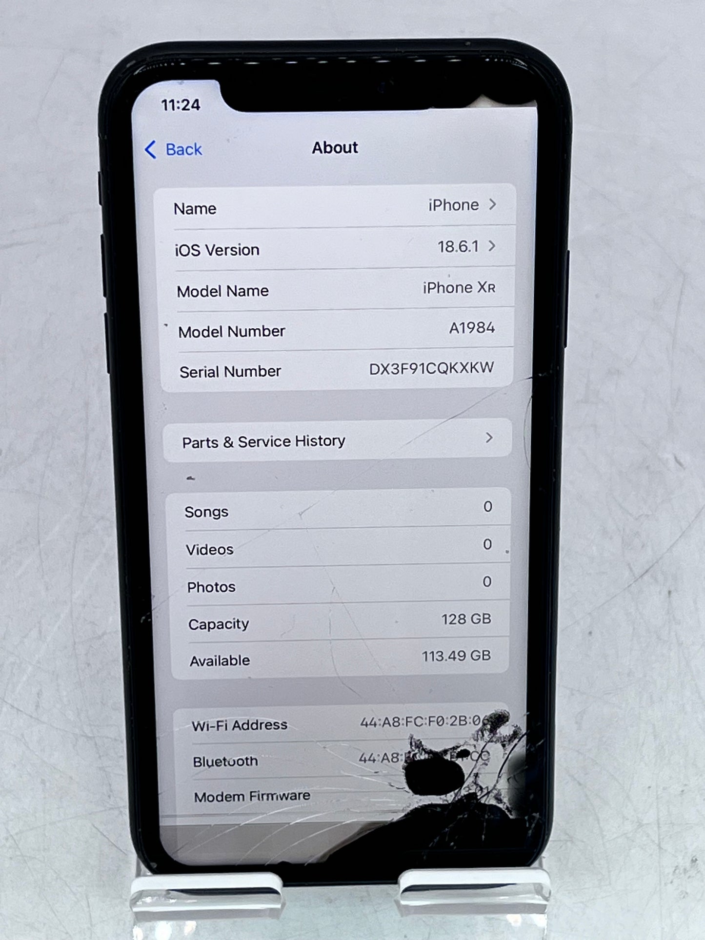 Unlocked Apple iPhone XR 128GB 3 GB A1984 NT362LL/A - Black READ
