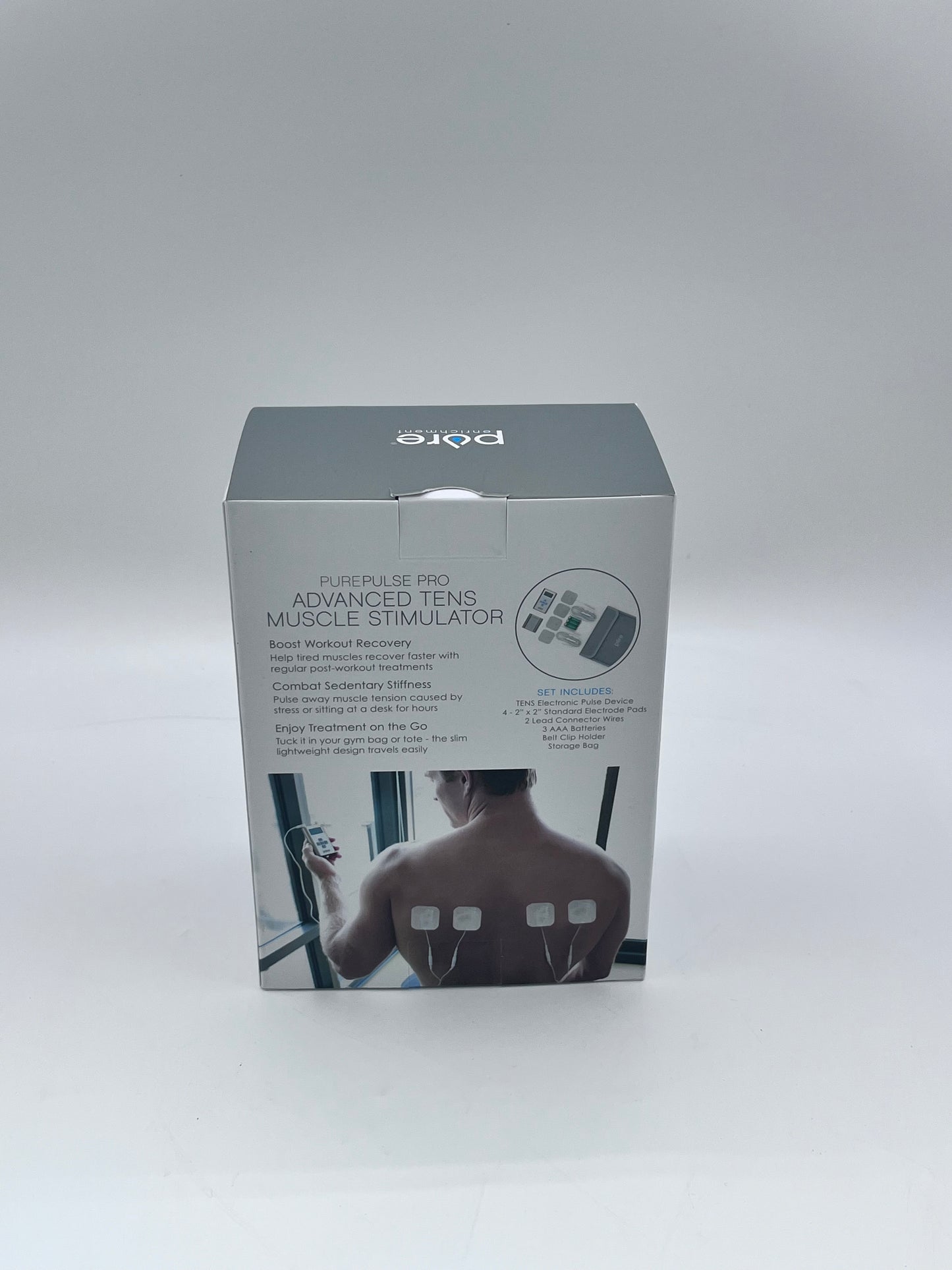 Pulse Pro TENS Therapy EMS Muscle Stimulator Dual Channel Pure Enrichment