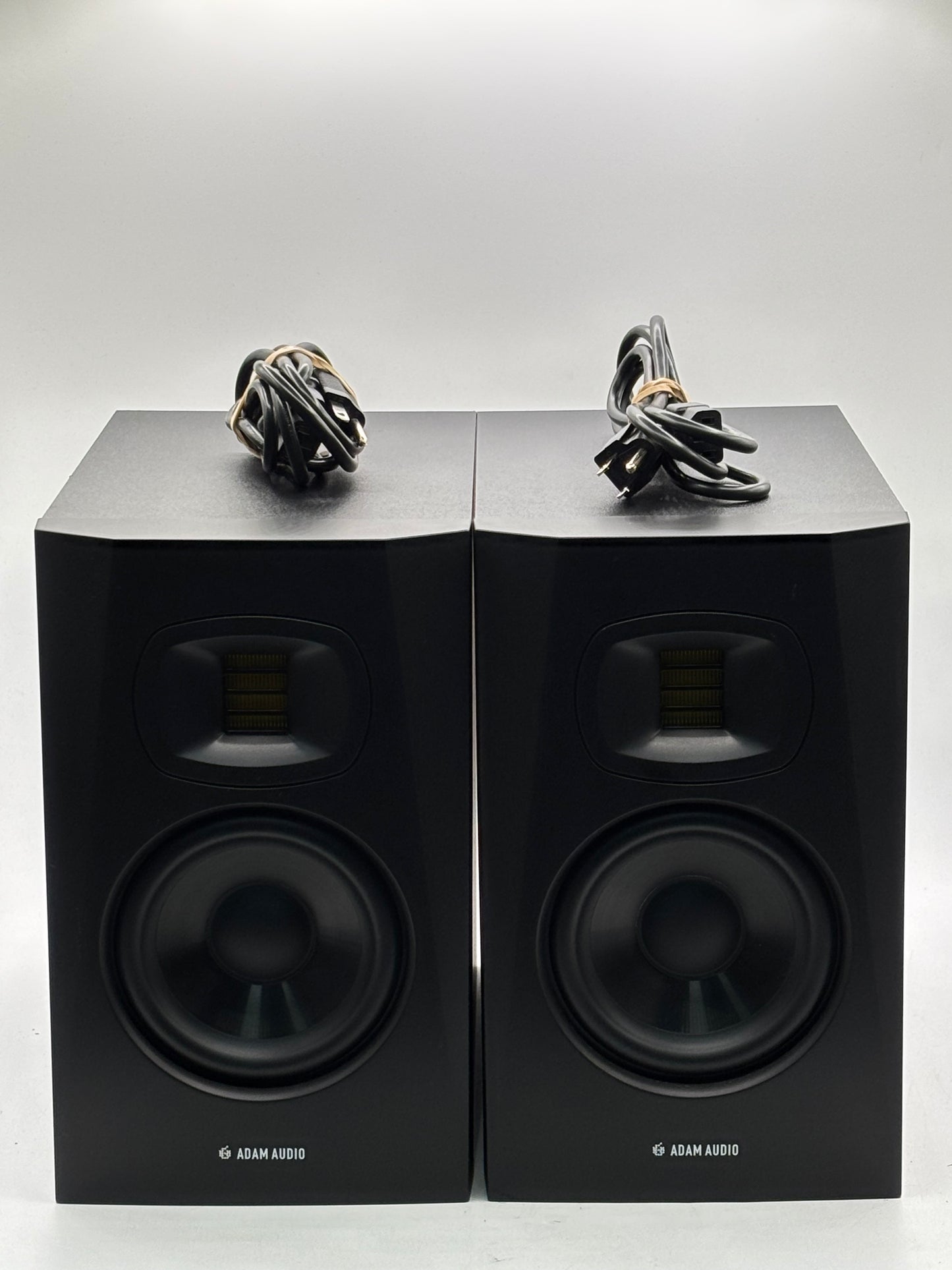 TESTED PAIR ADAM Audio T5V Powered Studio Monitors Black with Power Supply
