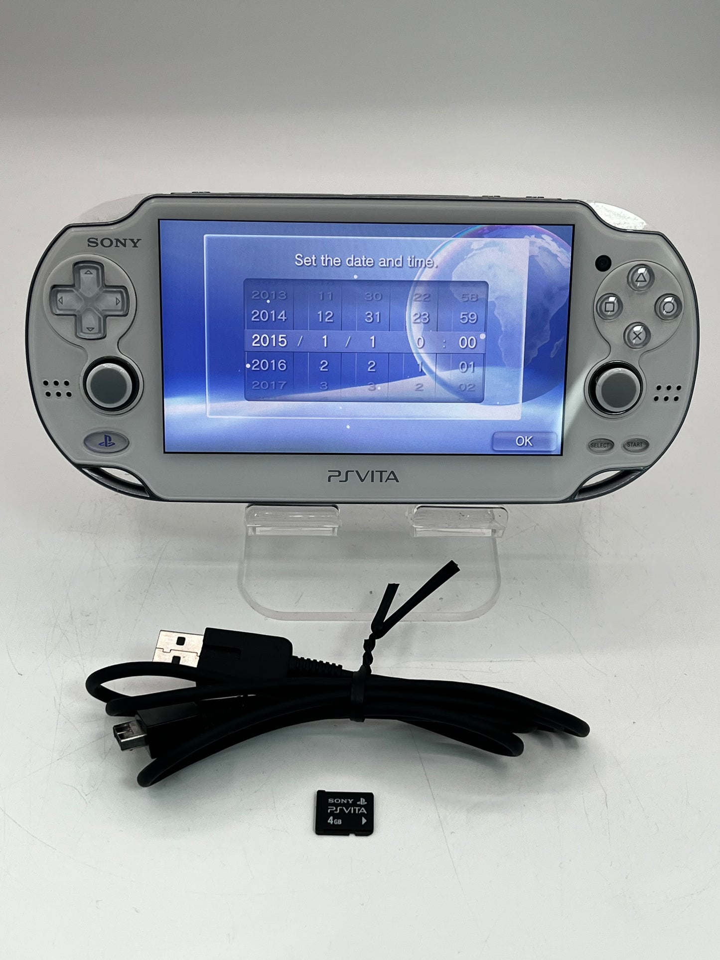 PS Vita PCH-1000 Sony PlayStation Crystal White Console Only Region Free Tested