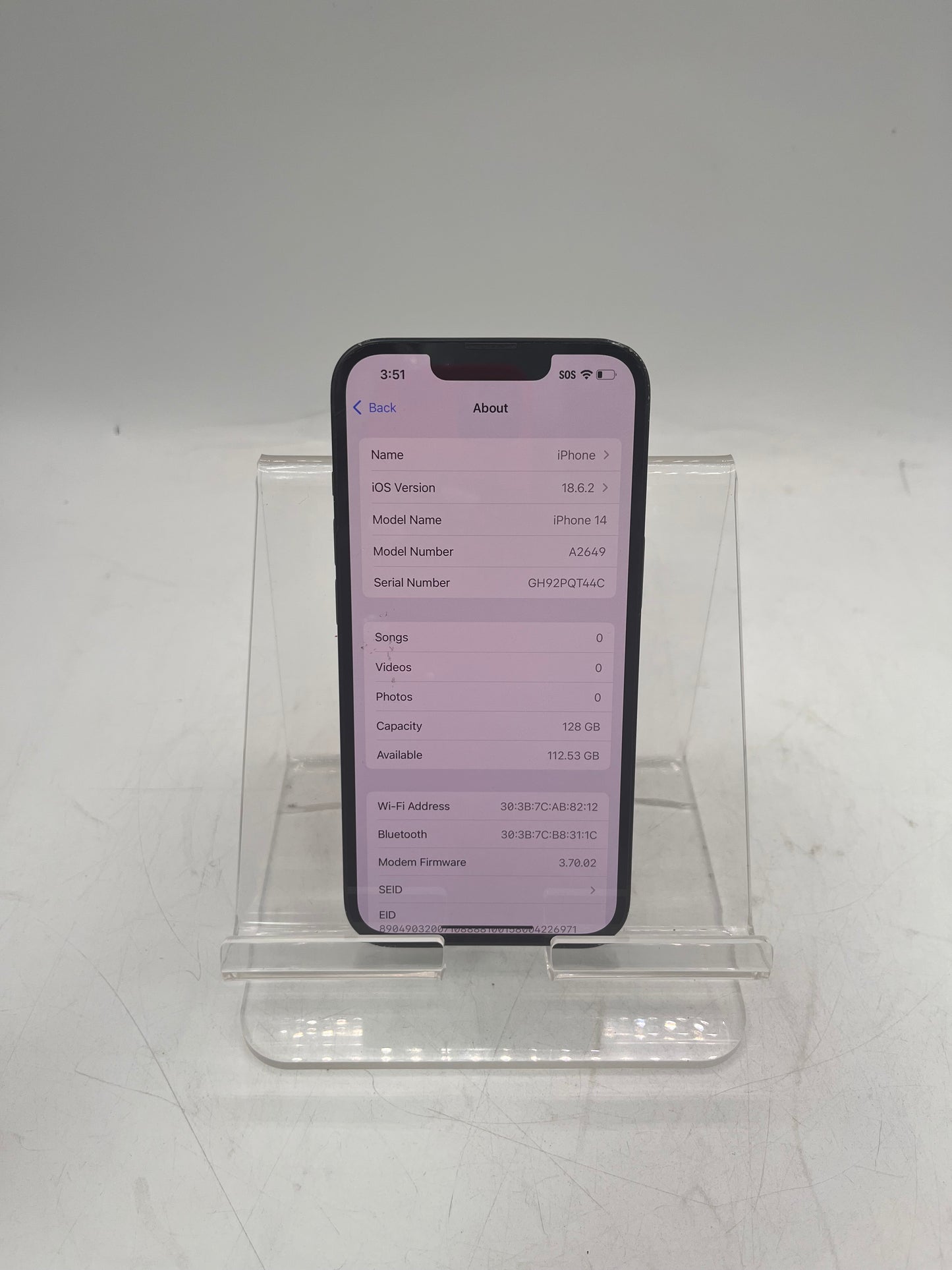 T-Mobile Apple iPhone 14 MPUA3LL/A A2649 128GB - Blue READ