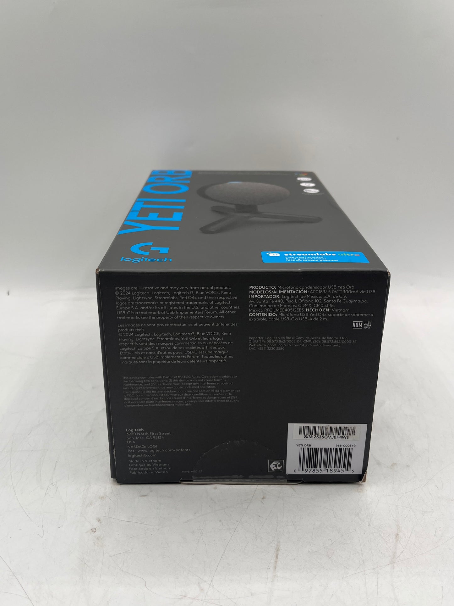 Logitech G Yeti Orb RGB Gaming, Streaming Mic with LIGHTSYNC *New Sealed Box
