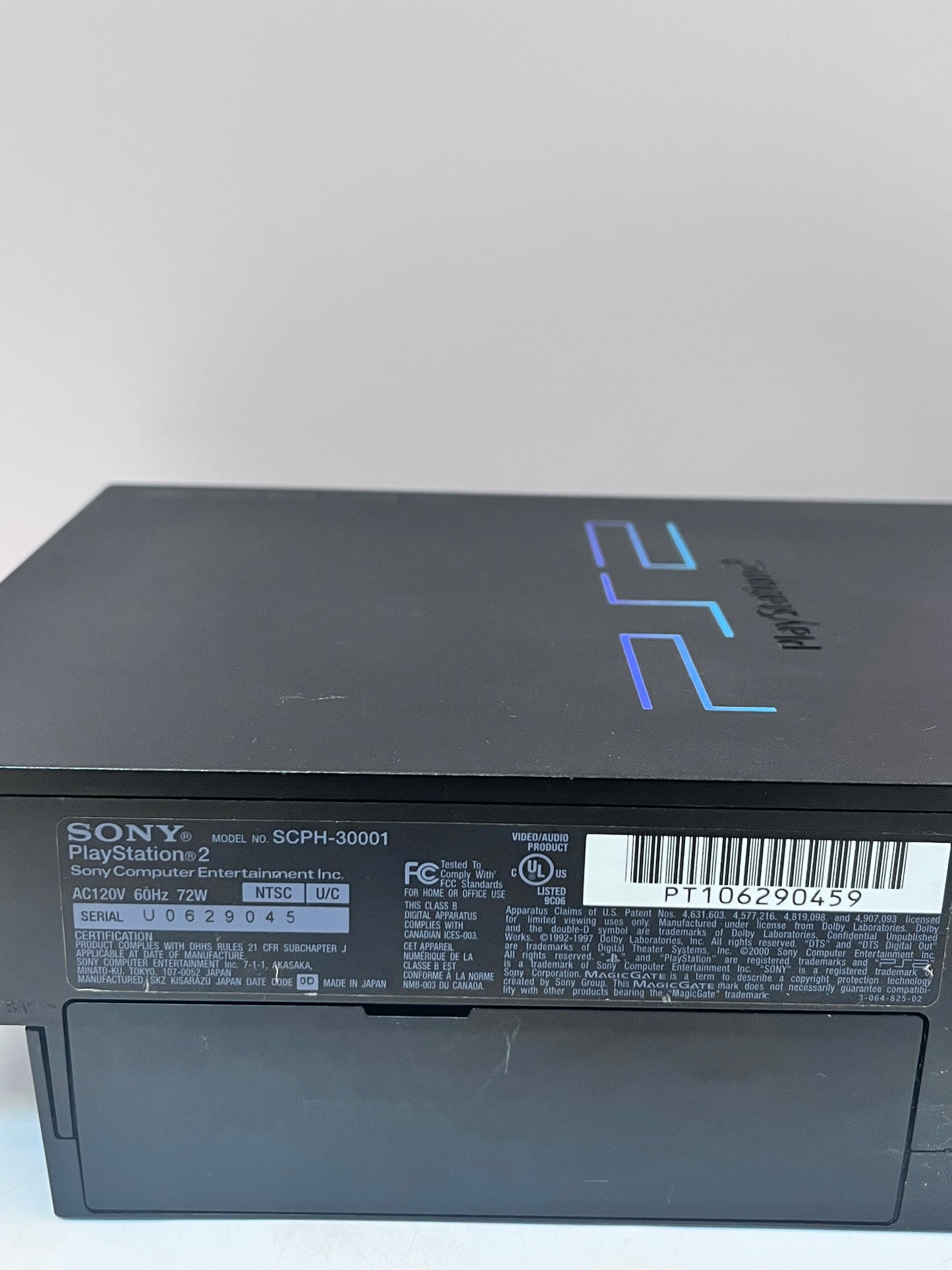 Sony PlayStation 2 PS2 Fat  Console - Black (SCPH-3001) Tested with cords and 2 controllers Free Shipping